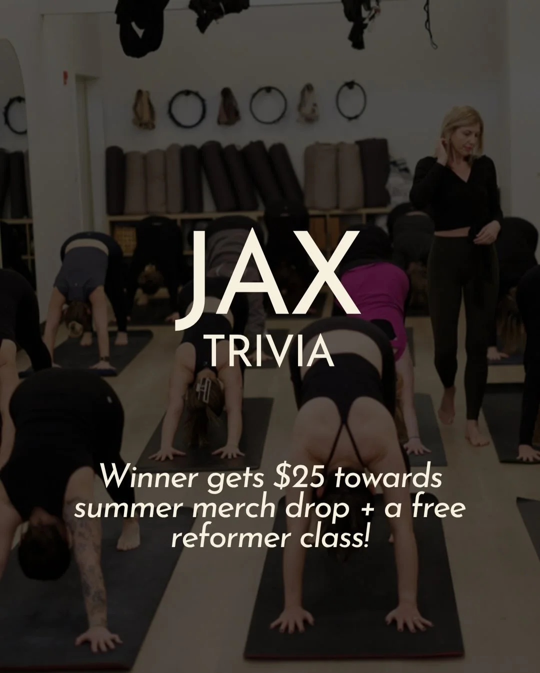 ✨ JAX BIRTHDAY MONTH CONTINUES ✨

We&rsquo;re keeping the celebration going all month long&hellip; and this week we&rsquo;re bringing a little friendly competition into the mix 👀

🖤 JAX TRIVIA IS LIVE 🖤

Think you know us?
From classes&hellip; to 