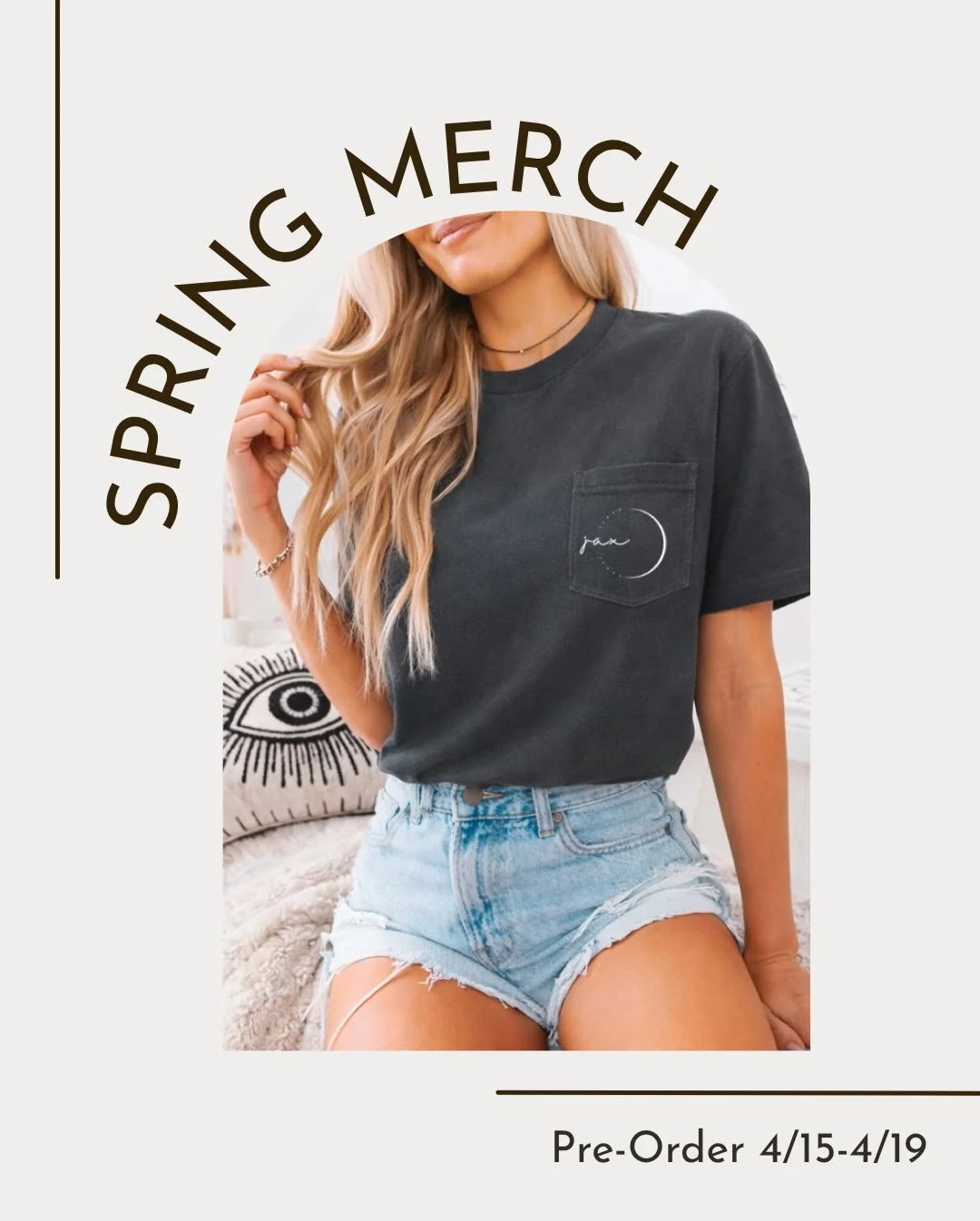 JAX SPRING MERCH DROP IS HERE 🤍

Our spring merch is officially open for pre-order and we kept it simple, wearable, and very Jax.

How to order:
Venmo @jaxyogastudio
In the notes, please include:
&bull; Design (leopard tee, gray pocket tee, tanks - 