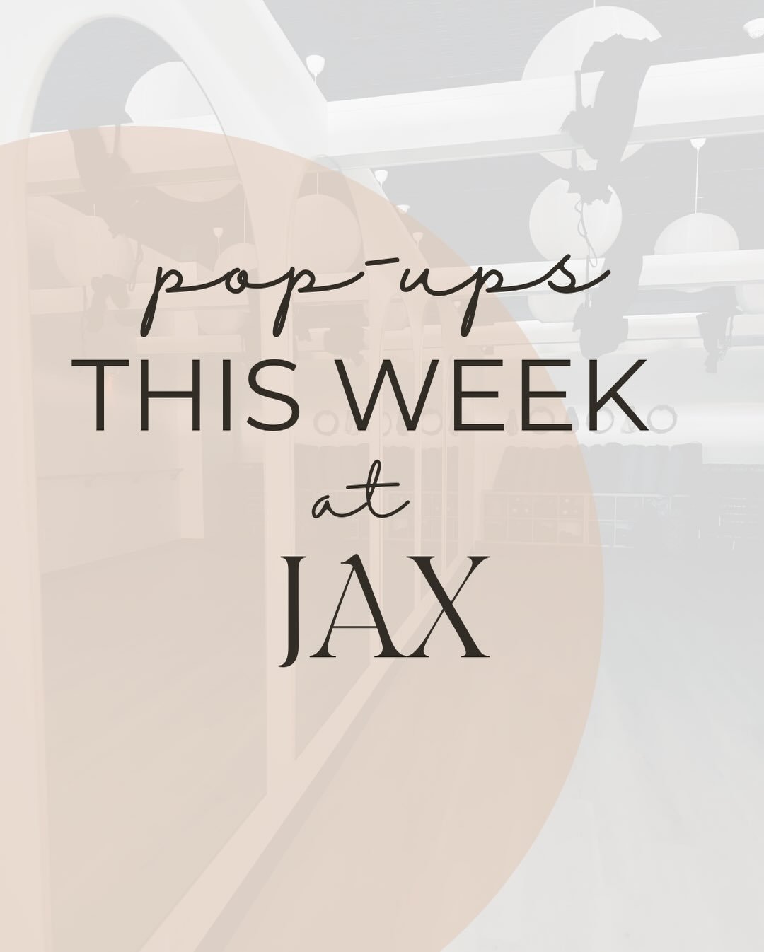 Pop-ups this week at JAX ✨

A reminder that movement can be playful, powerful, grounding, sweaty, healing, expressive&hellip; and sometimes all of those at once. This week we&rsquo;re offering a couple special experiences designed to help you try som