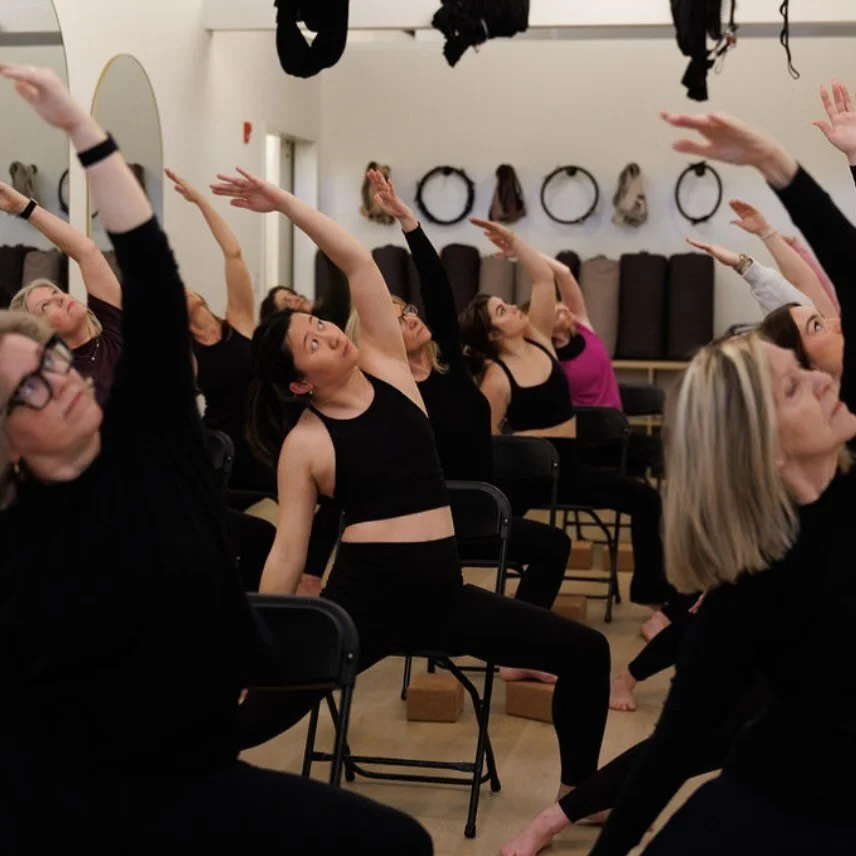 CHAIR YOGA RETURNS FRIDAY MAY 15
Fridays at 1:15 with Lisa
Included for members or $5 drop in price (please register online or arrive a little early to fill out a paper waiver and pay with exact cash)
