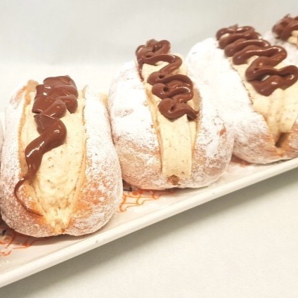 Chocolate Hazelnut Cream Donuts