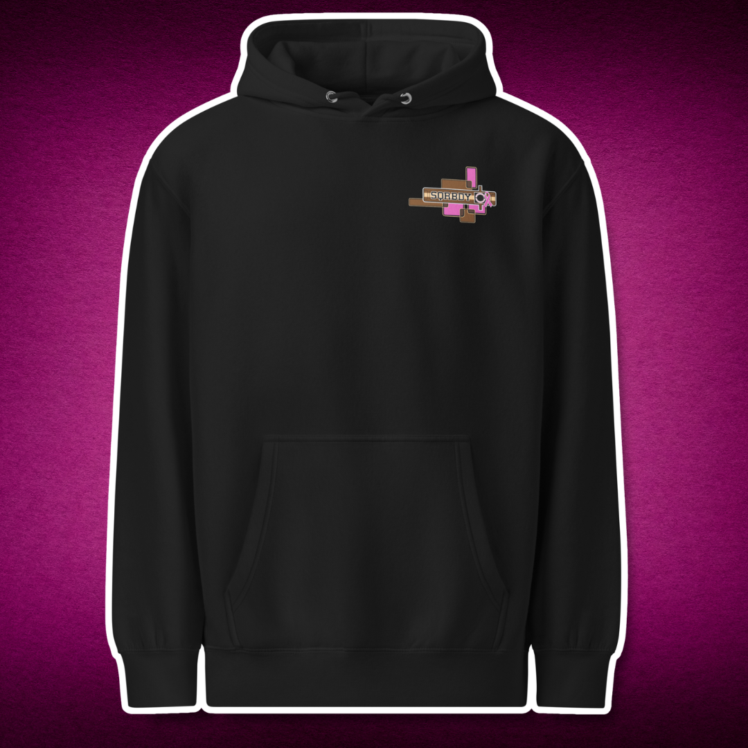 ribbon mosaic front black, hoodie.png