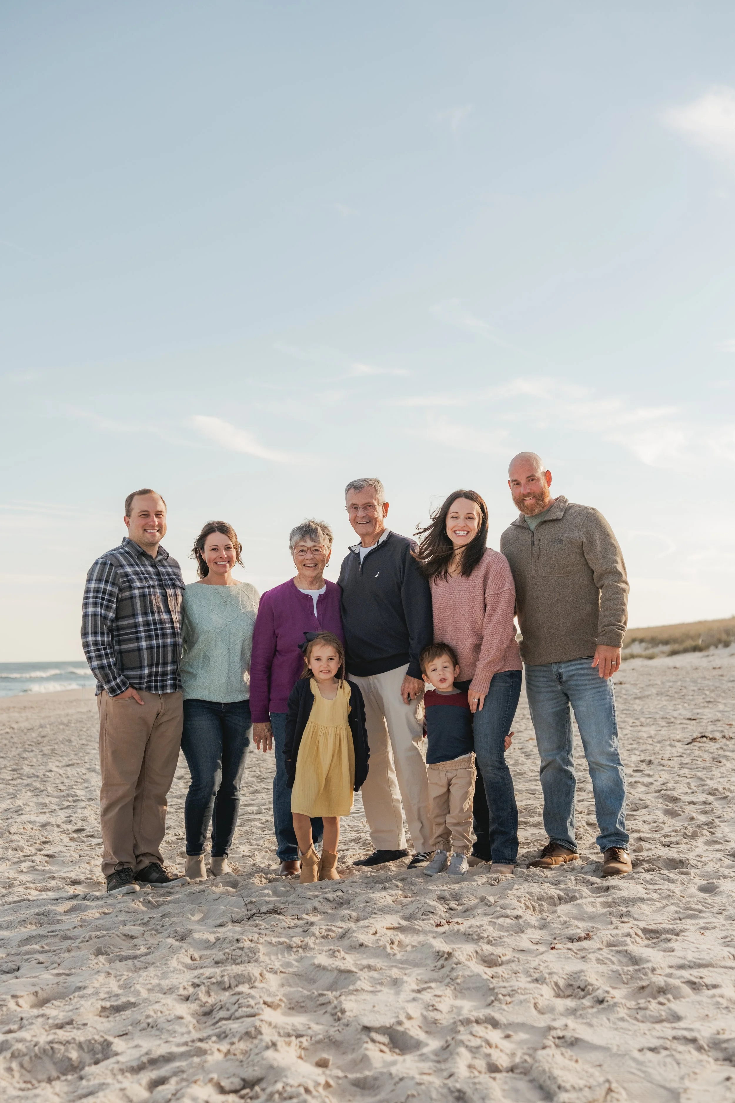 Family on the beach.