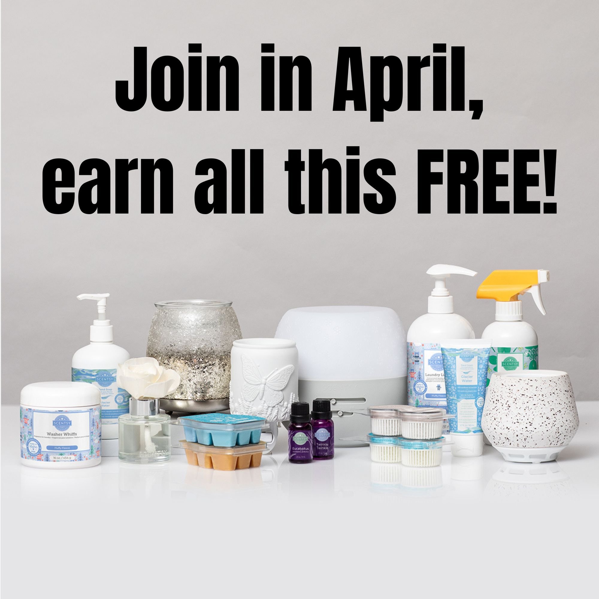 Join Scentsy in April, earn free product kit