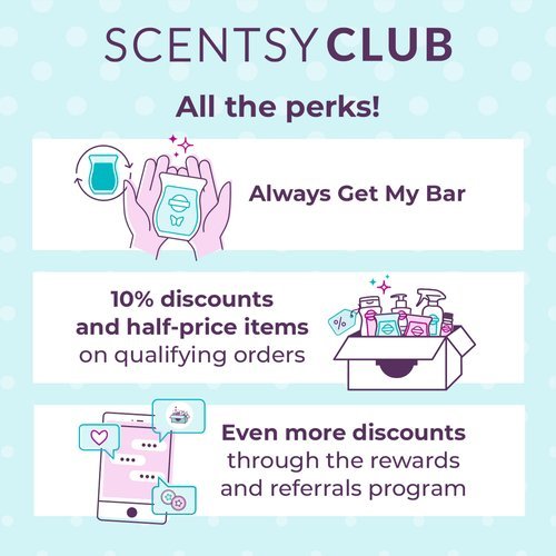 Scentsy Club: Save 10-50% &amp; ⬇️ shipping