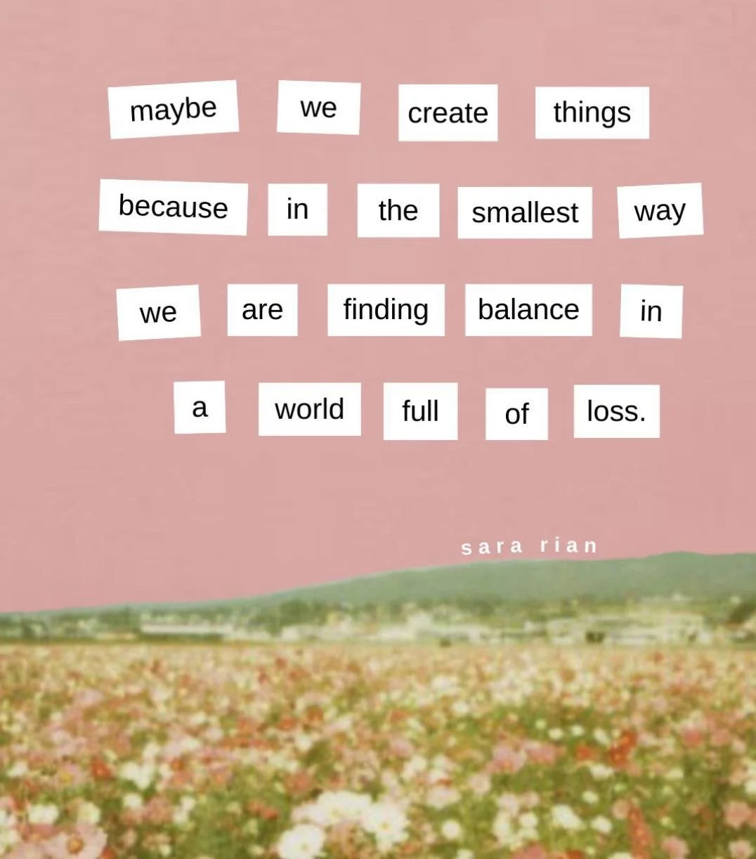 Do you know of sara_rian_books&rsquo;s grief poetry? We love the beauty, depth, and soulfulness of her creations. Creativity, the arts, and reading (or writing your own!) poetry can help support our kind and soul in grief. Check out her new book!