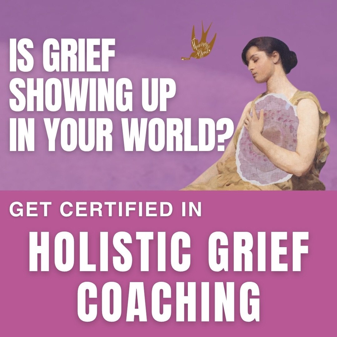 Enrollment open. Get Certified as a Holistic Grief Coach in the most conscious grief support protocol available. Study with trauma-informed Holistic Grief Educator, Grief Coach, Coaching Mentor, and Founder of Mourning Goods, Pamela Ann Noxon and evo