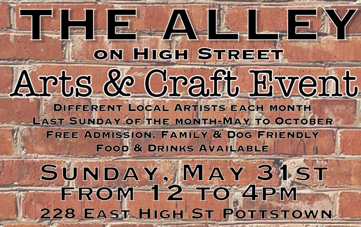 The Alley on High Street Arts &amp; Craft Event