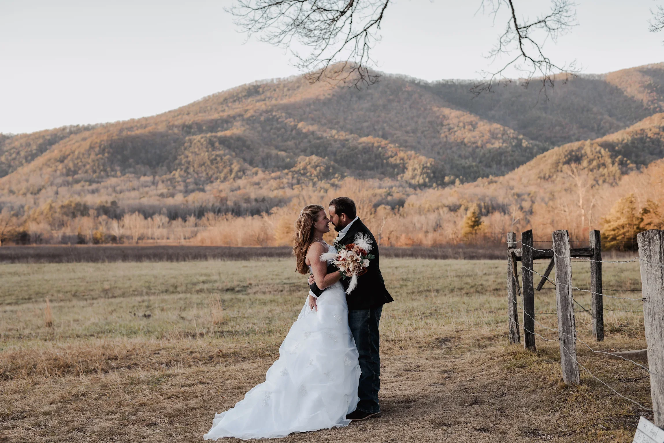 Cades-cove-elopement-face-to-face couple