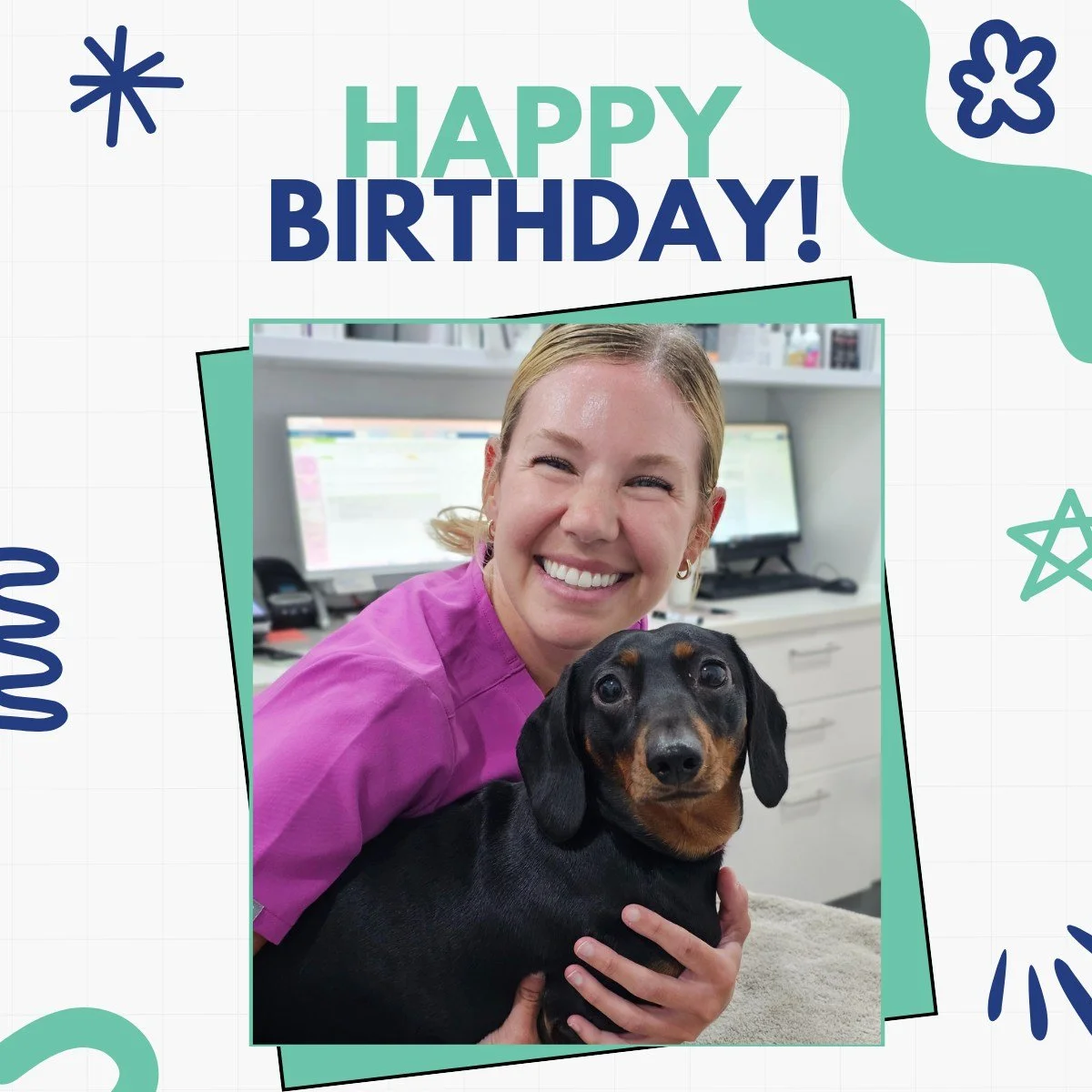 🎉 Today we&rsquo;re celebrating Dr Shelby&rsquo;s birthday - wishing her a day filled with smiles, laughter, and plenty of puppy cuddles! 🥳🐶💙

Dr Shelby&rsquo;s care, dedication, and compassion make a difference to our patients every single day, 