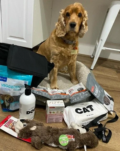 Our second Murdoch Clinic Birthday Giveaway winner has officially received her prize pack 🎉🐾

Judging by the scene at home, the goodie bag didn't stay packed for very long! 😆 From treats to toys, it looks like everything received a thorough inspec