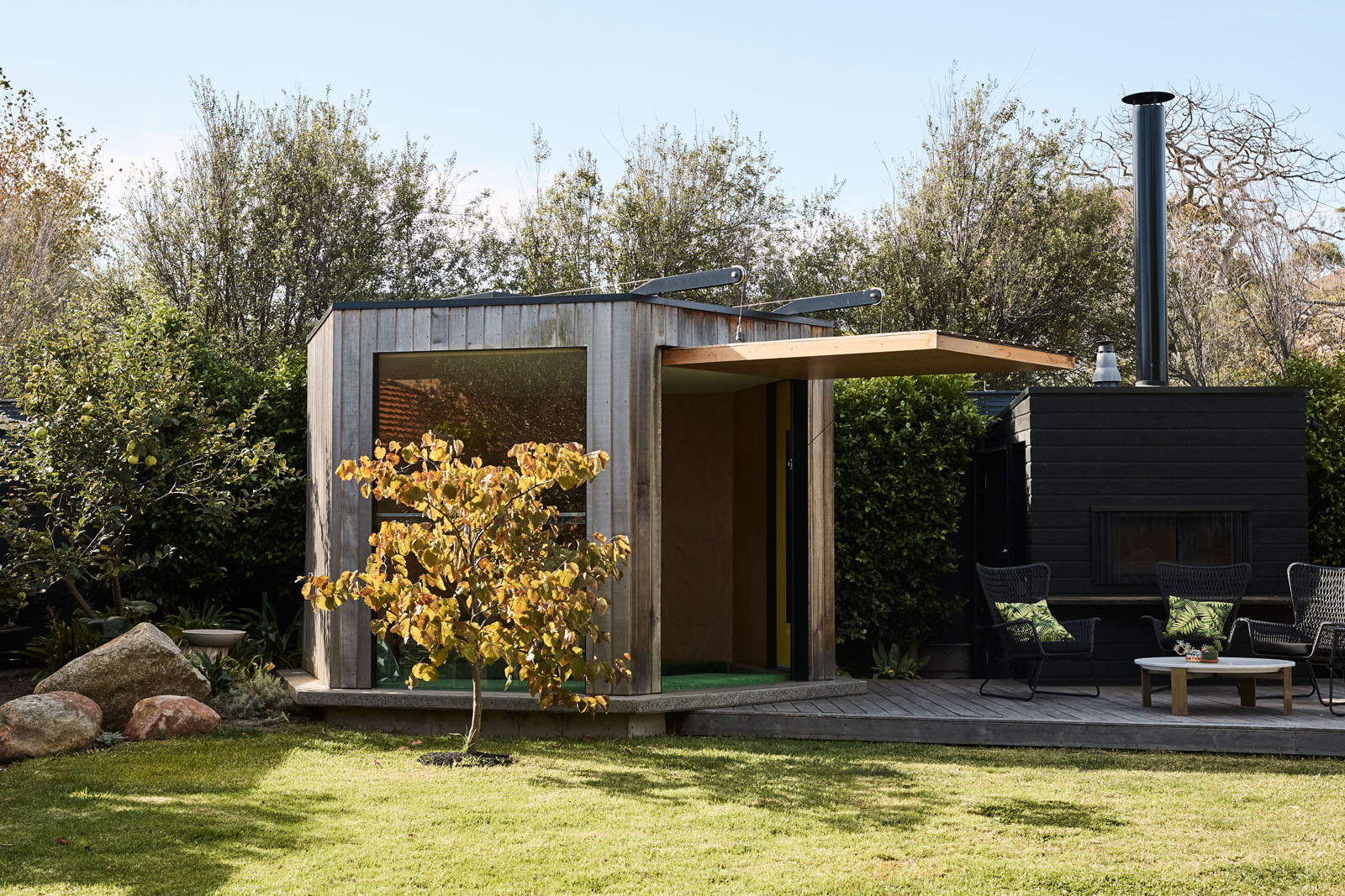  Open in summer mode, cosy and snug in winter when additional bunk cushions can slide into place for the full on sleepover mode! 