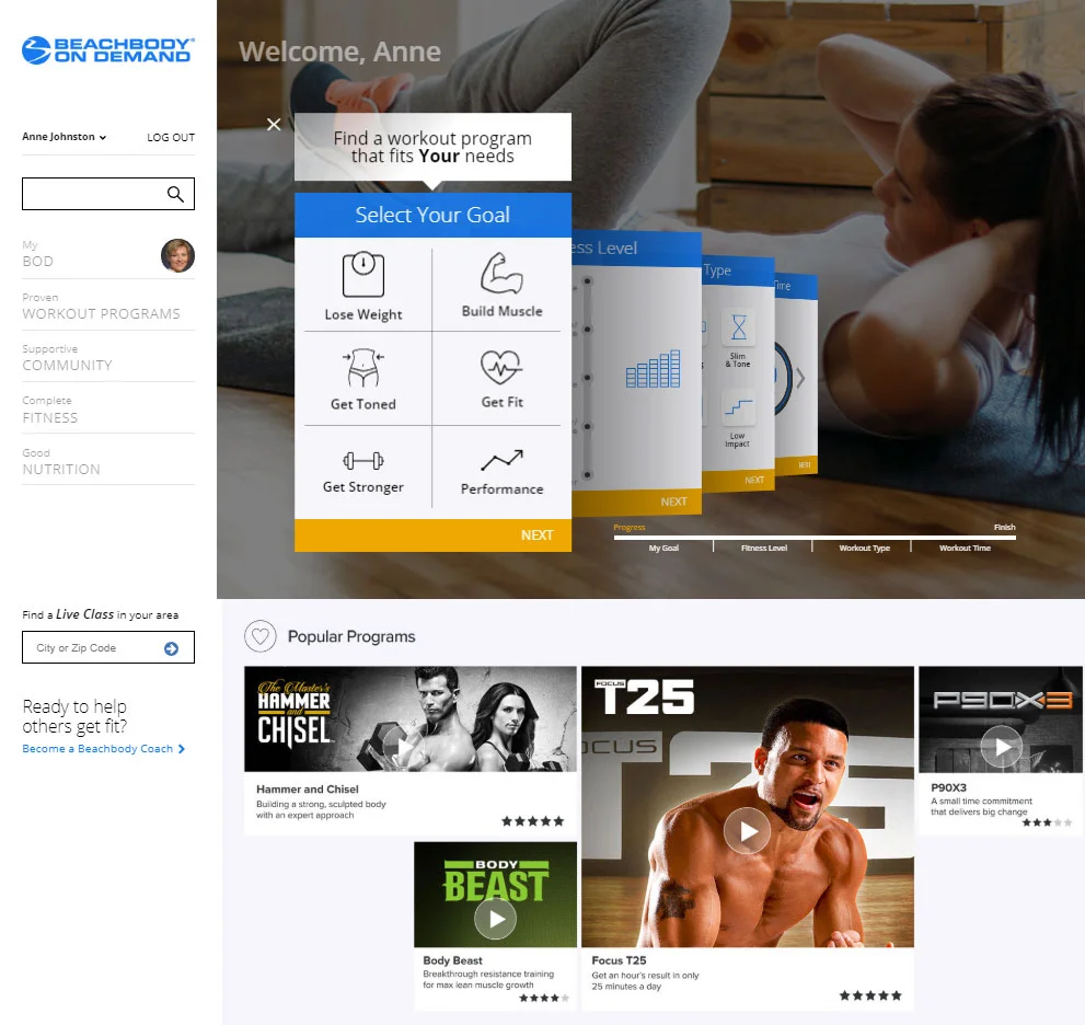 Beachbody Onboarding Wizard