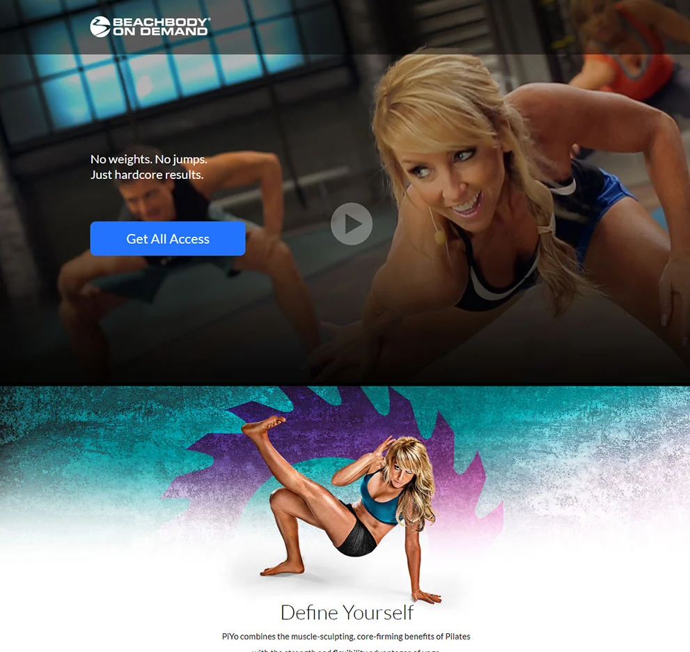PiYo Homepage Concept