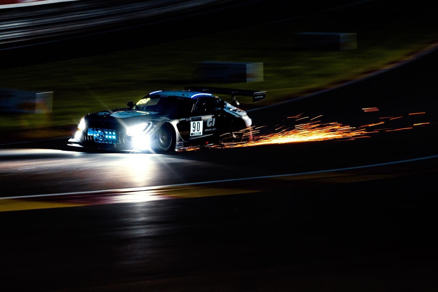 Throwback to sparkling nights @totalenergies24hoursofspa 
.
#tbt #spa24h #racecar #endurance #night #mercedes #amg #motorsport