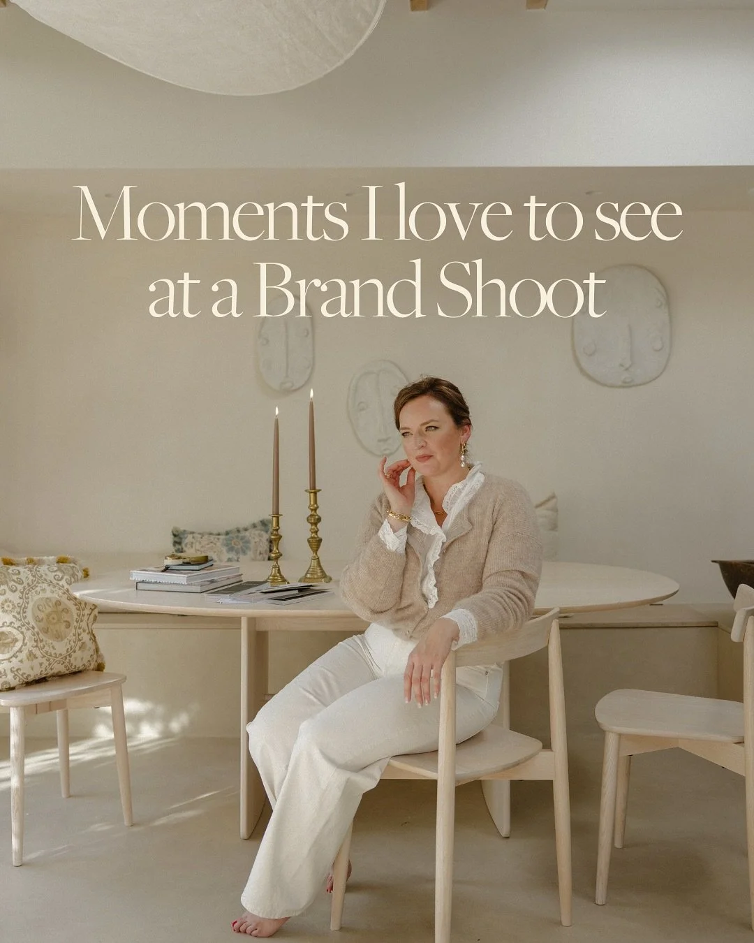 Moments I love to see at a Brand Shoot - photographer&rsquo;s POV:

Little glimpses into your process, your vision, where you find your inspiration, what books you&rsquo;re reading. These small moments make your brand feel human and real. 

Strong, c