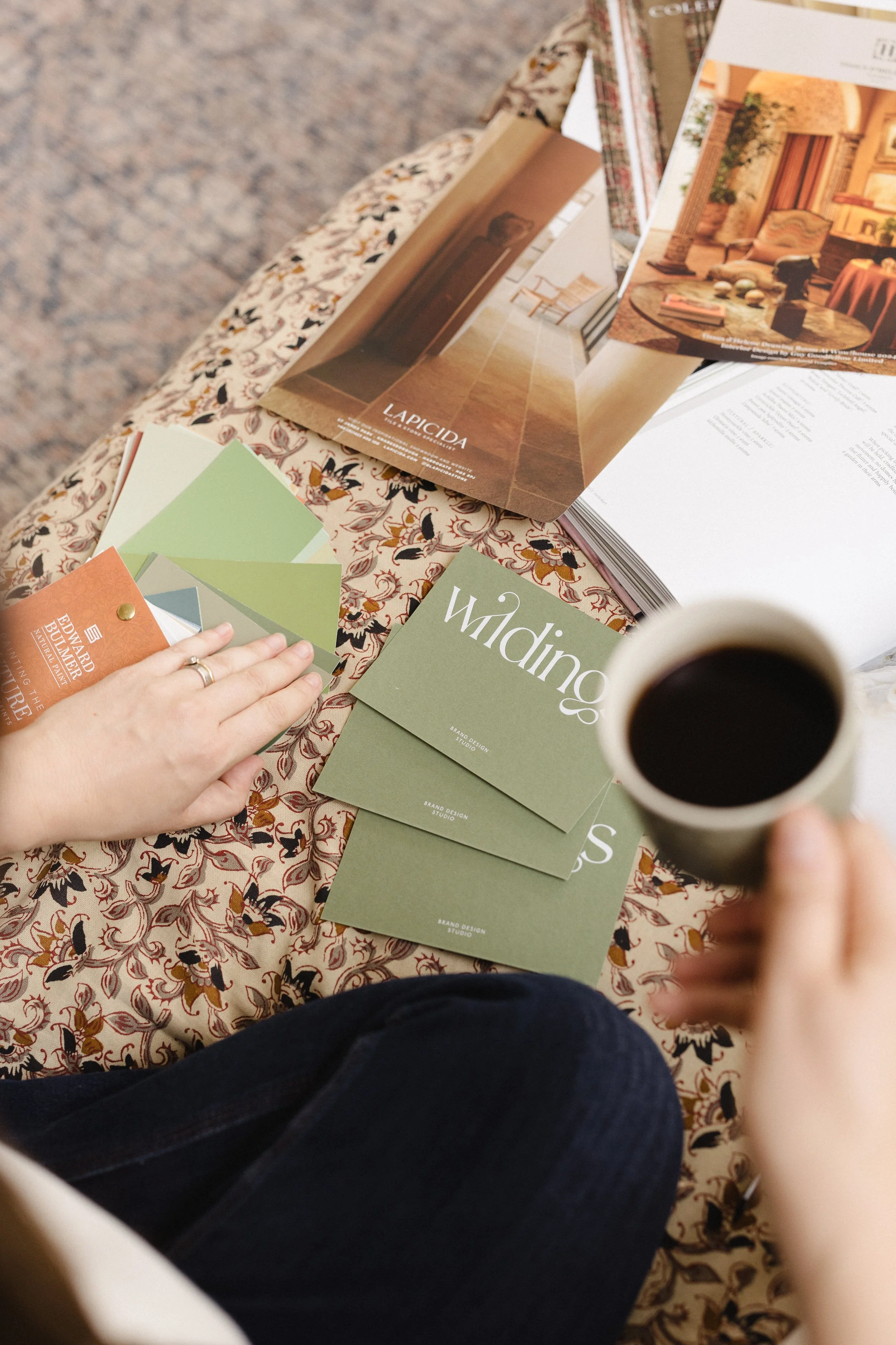 wildings studio coffee cup branded cards