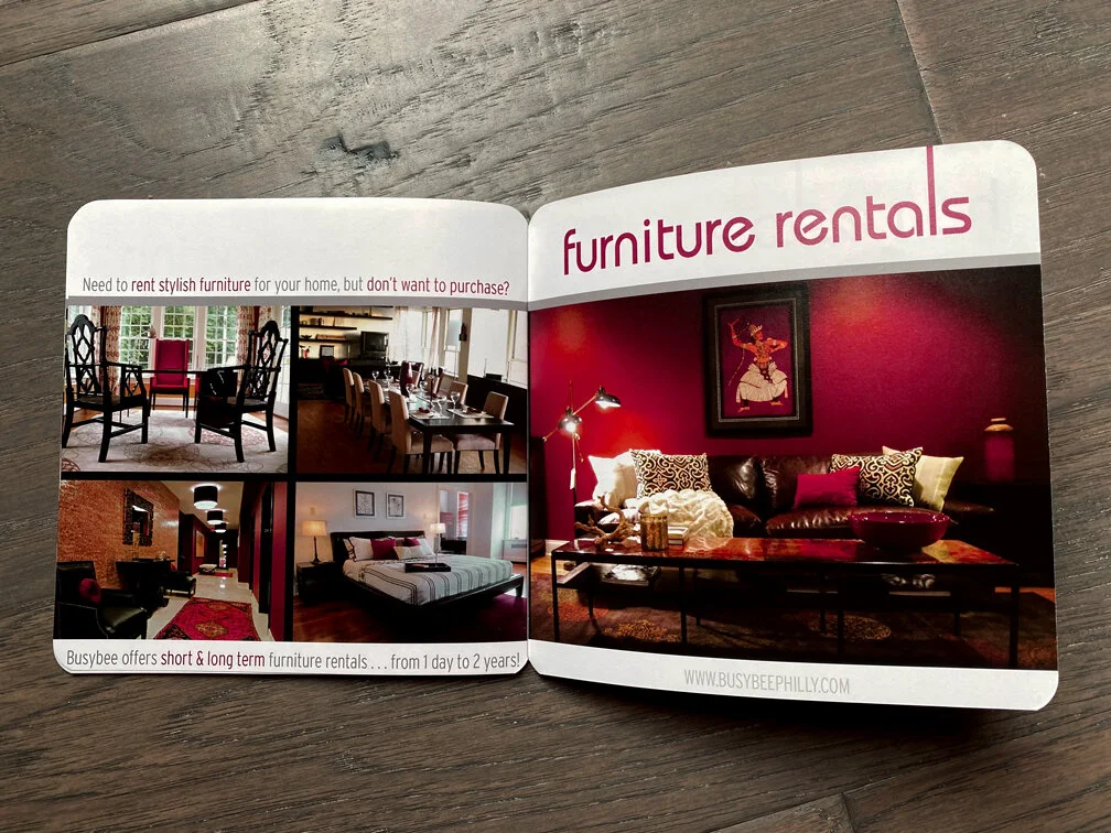 Detail of inside spread, Furniture Rentals