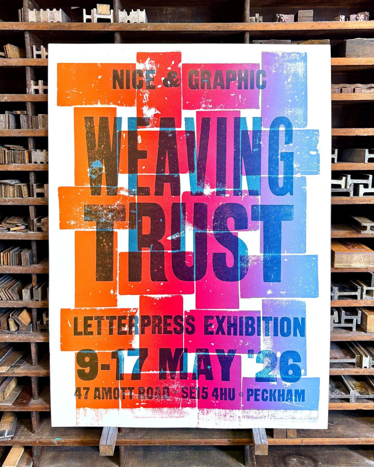 So excited to be a stop on the Dulwich Festival Artists' Open House trail with a new letterpress installation drawing on conversations and insights from our recent Weaving Trust event, in collaboration with the wonderful Michelle Dwyer @niceandgraphi