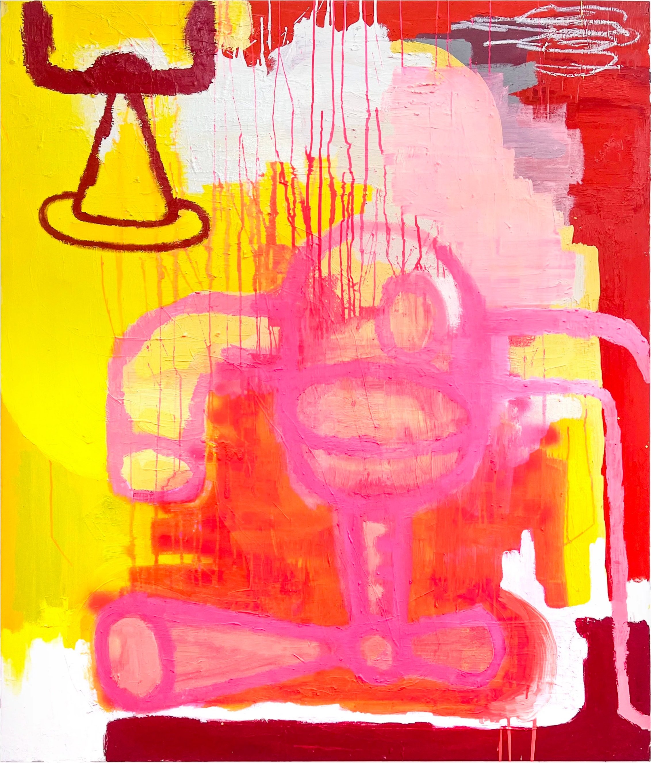A COMPLICATED GAME /// 2025
Oil and spray paint on canvas /// 140 x 120 cm