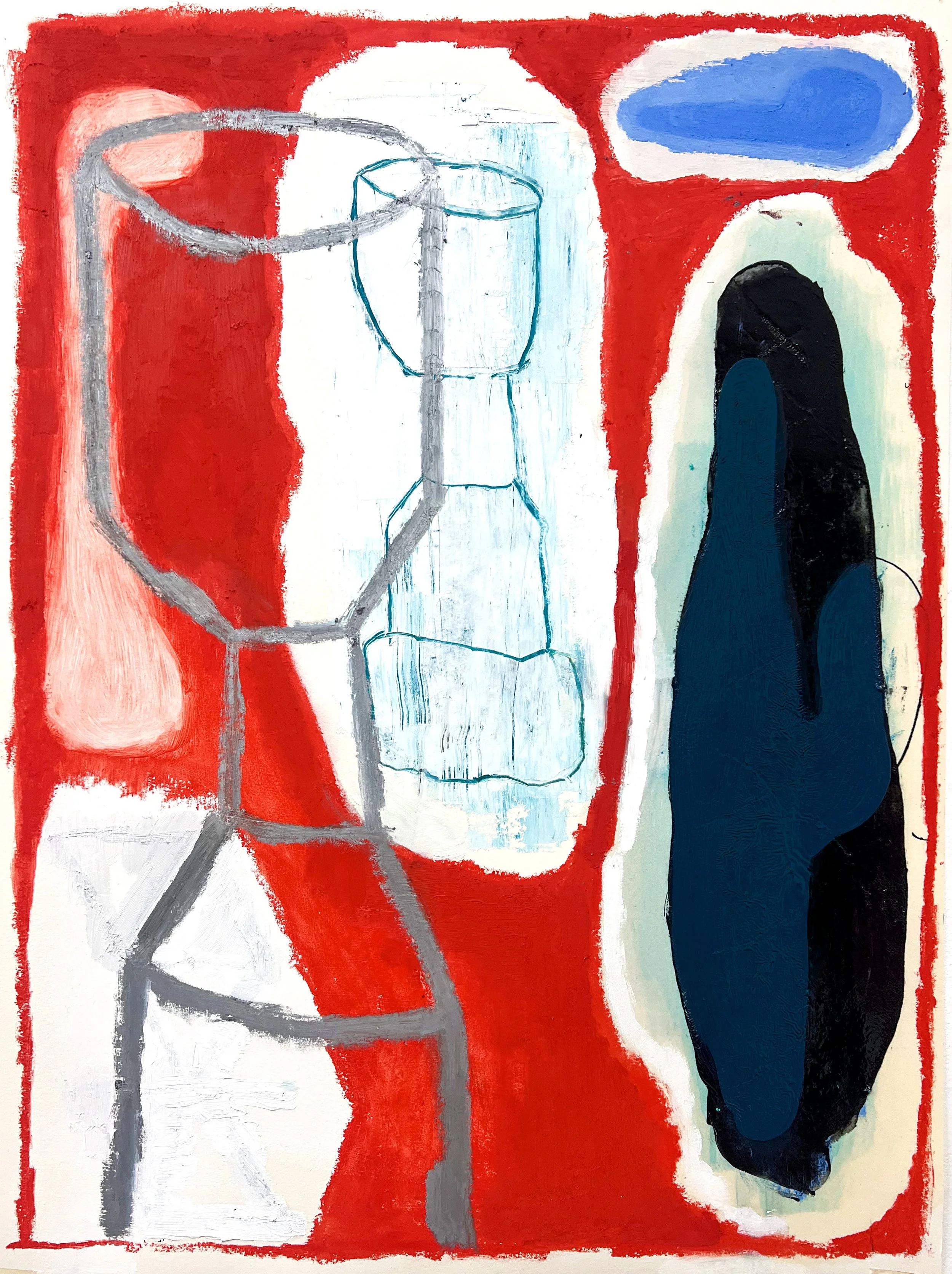YWTWIWTW 2025 /// 2025
Oil and lacquer paint on paper /// 76 x 56 cm