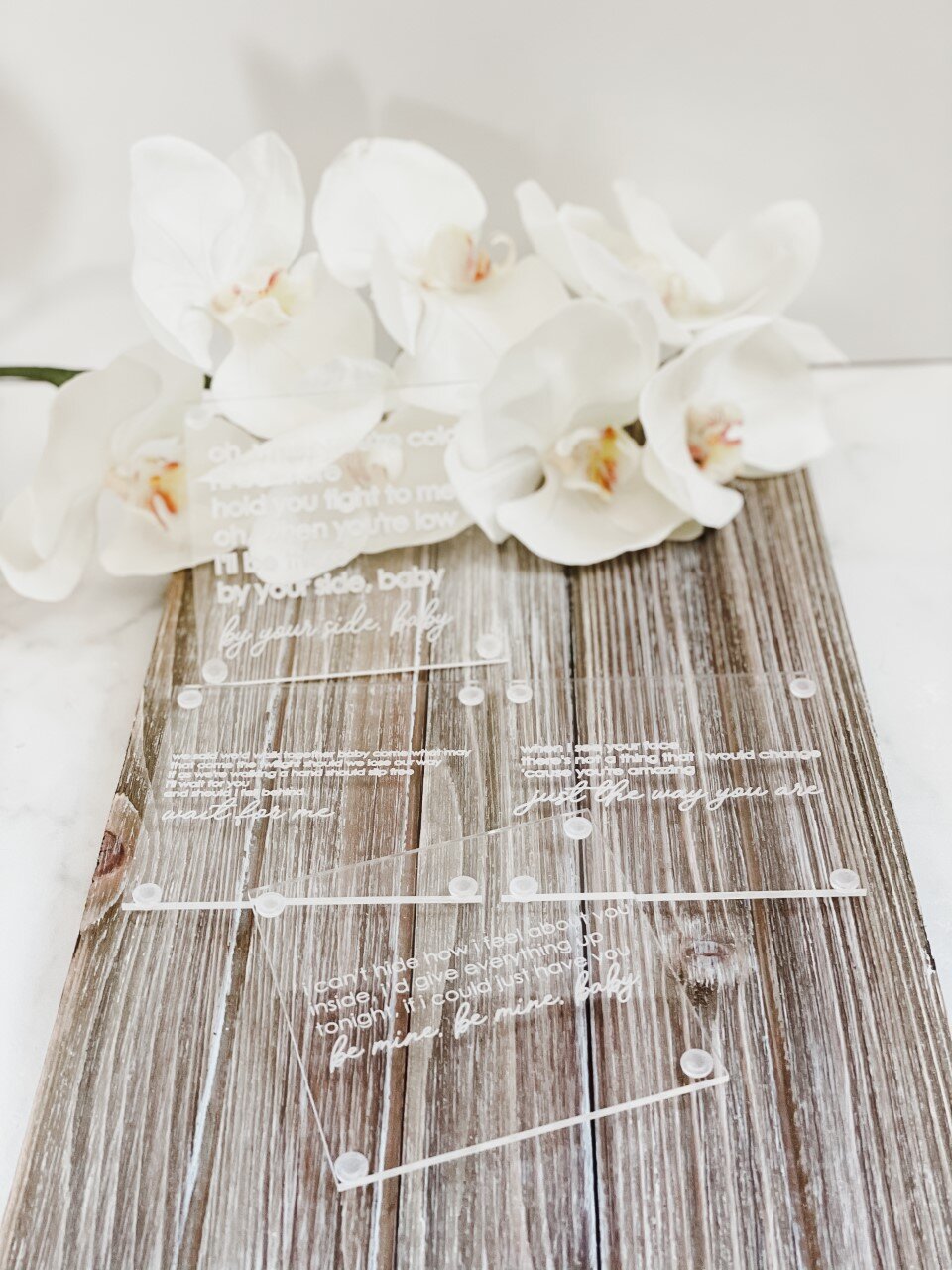 Clear Acrylic Custom Coasters (Set of 4)