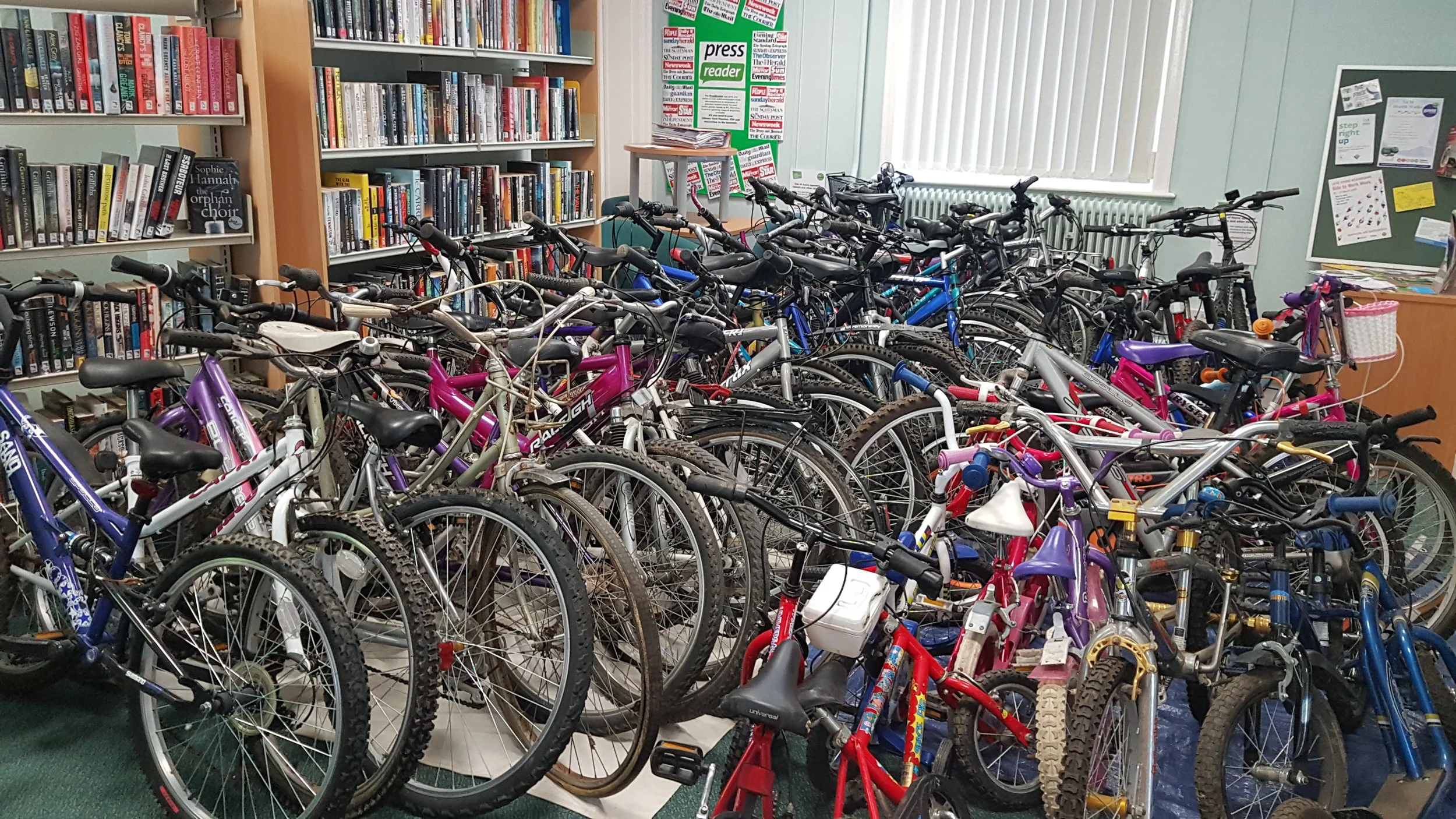 Recycled Bikes in Ampthill Library1.jpg