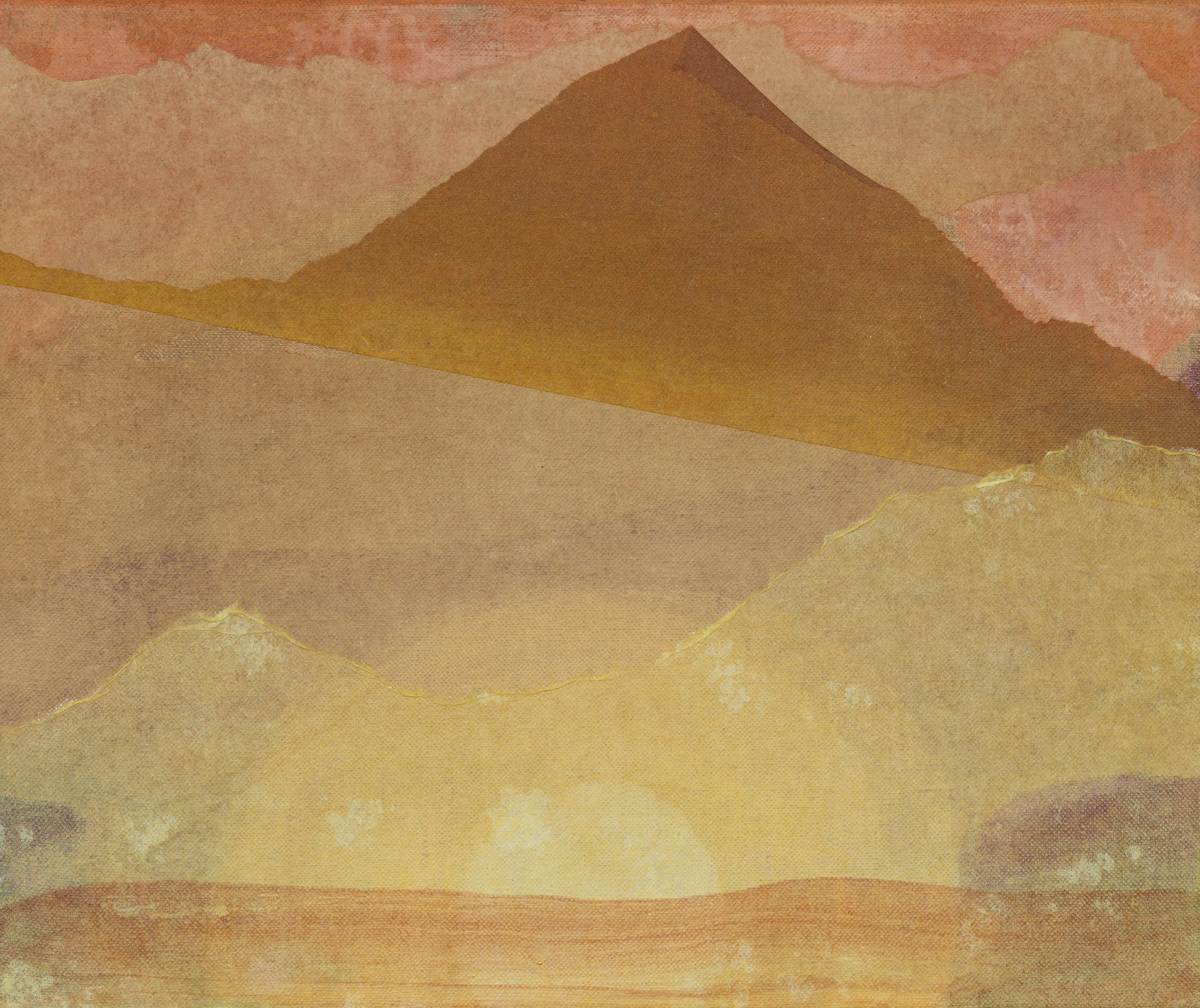  printed papers with distemper on linen 