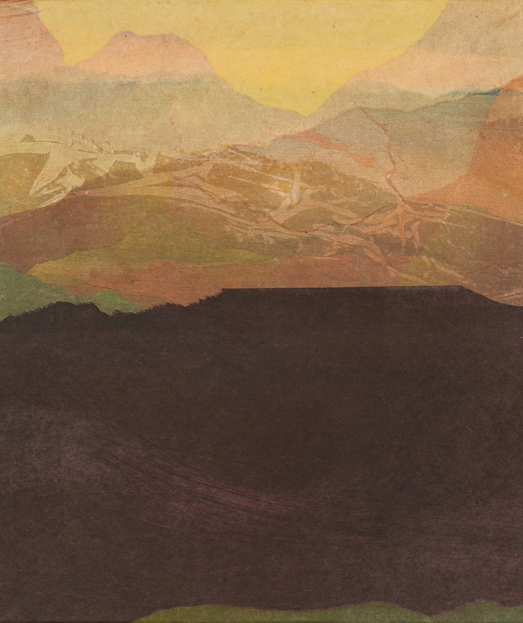  printed papers with distemper on linen 