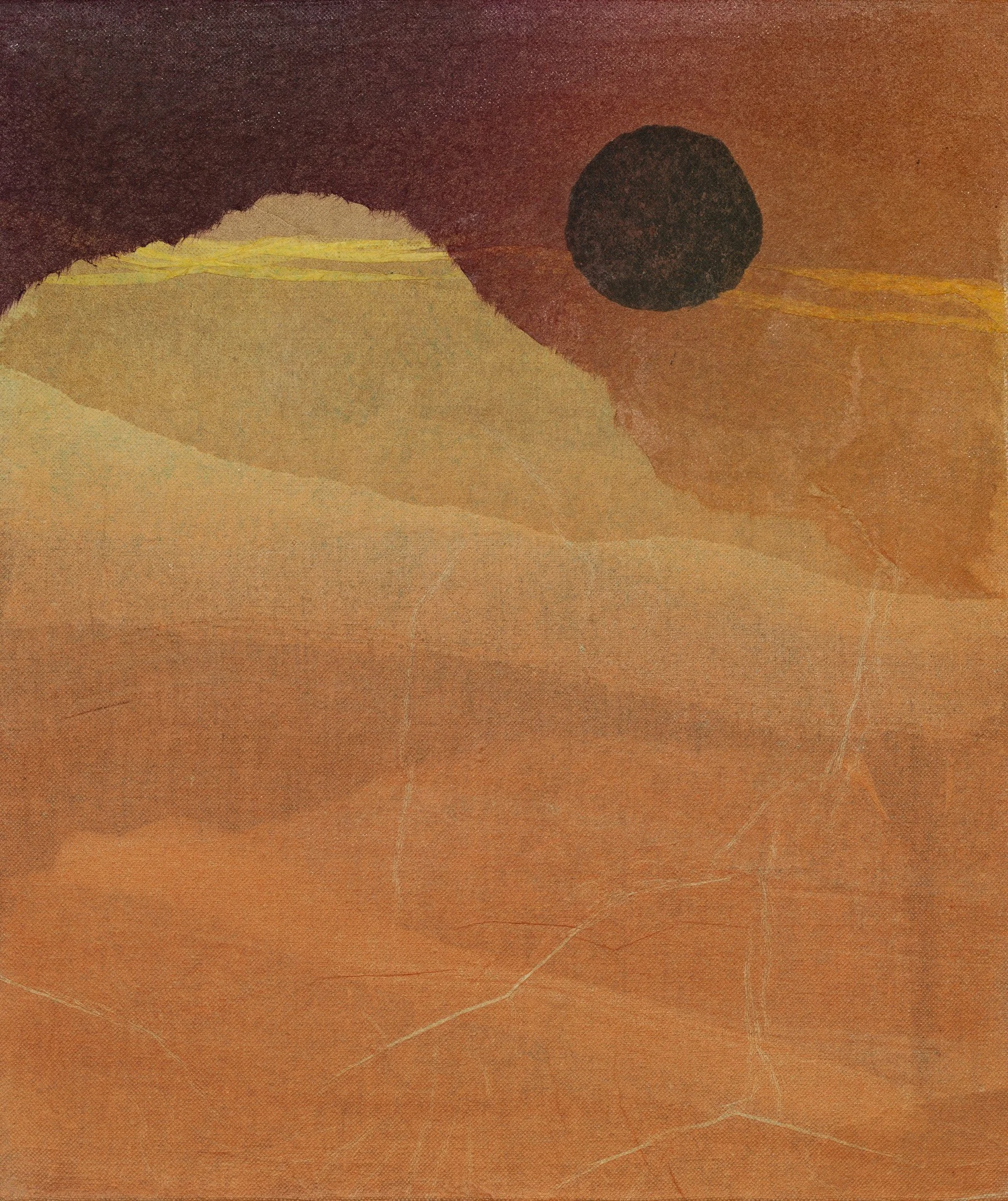  printed papers with distemper on linen 