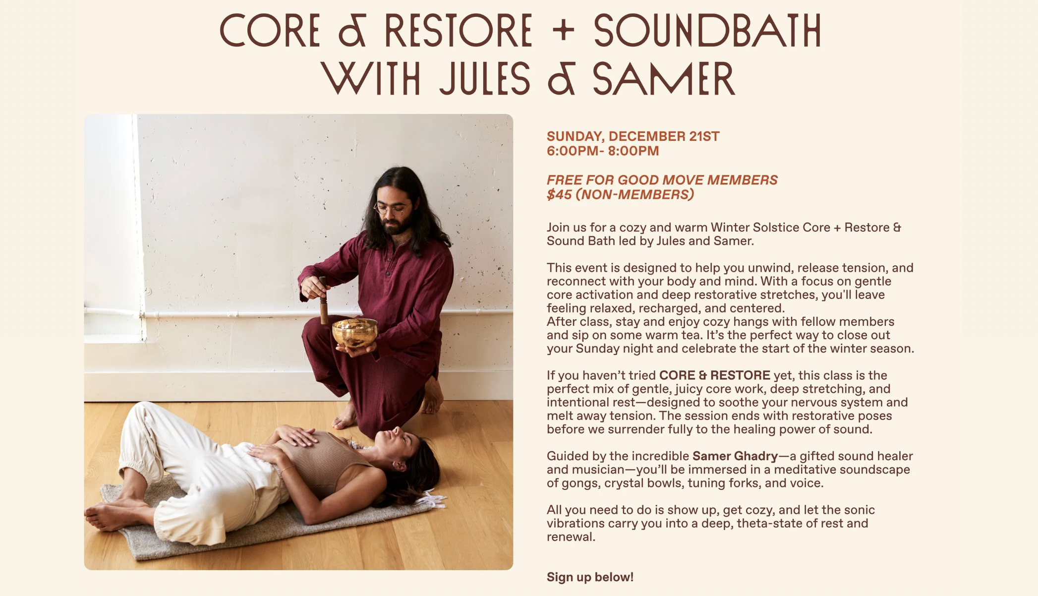 Core and Restore + Sound Bath at Good Move