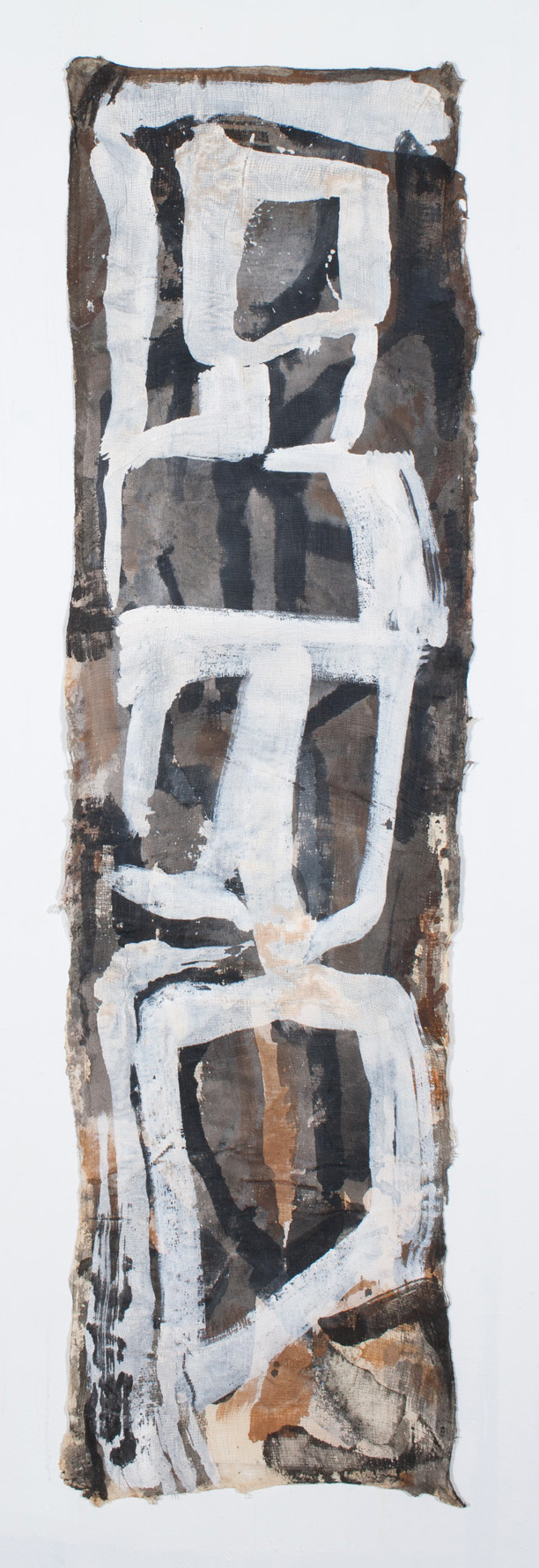    Figure III   15 x 57” ink on rice paper-cloth, 2015 
