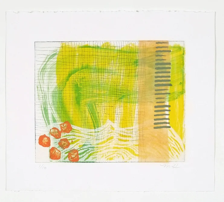 Citron Swatch 12 x 14” layered etching on Kahdi paper (edition of 10)