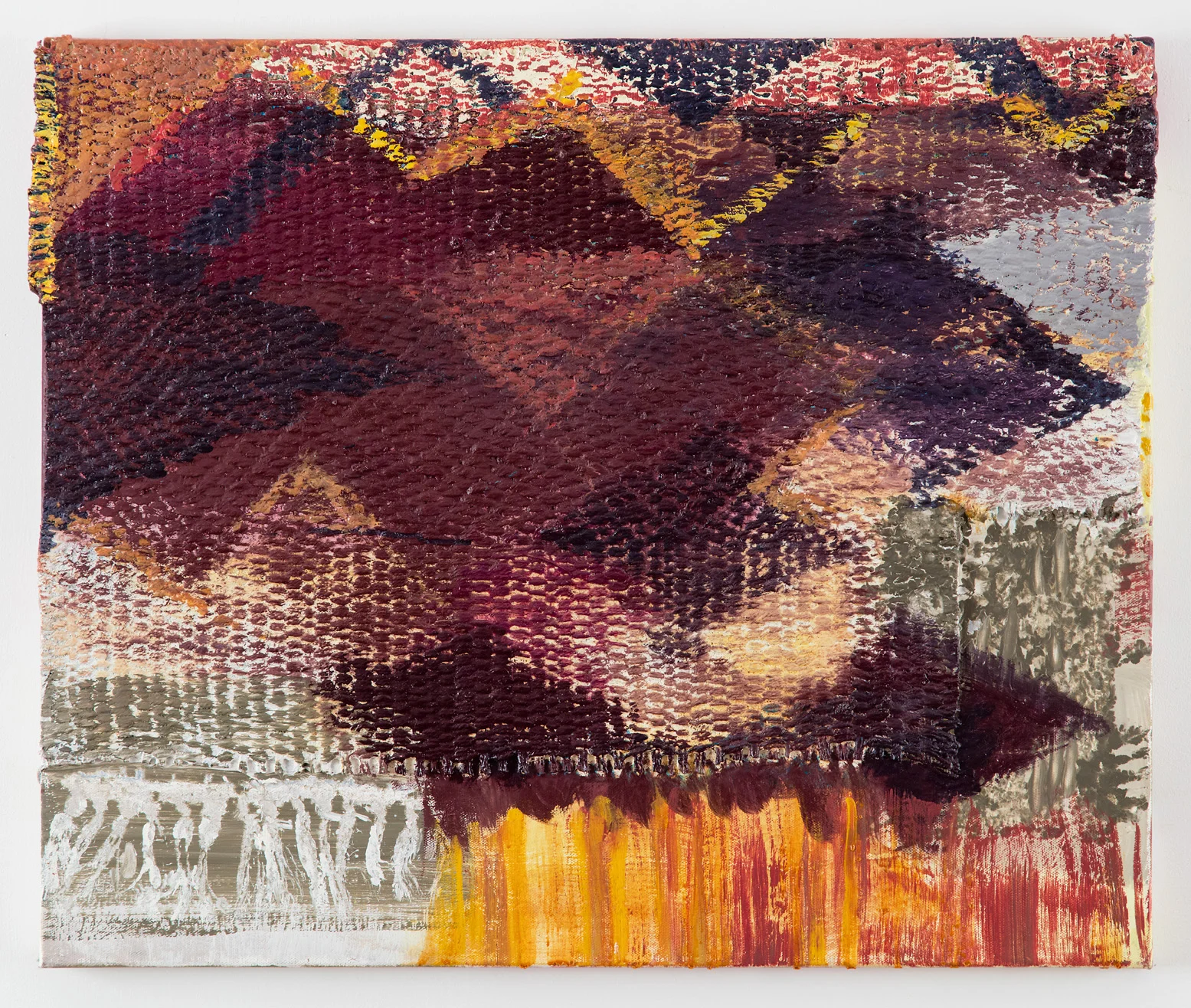 Rug Raga 20 x 24” oil on carpet and linen