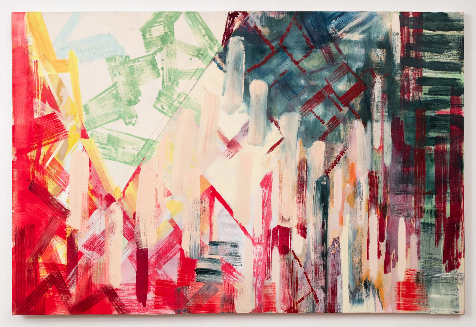 Visceral 48 x 72” oil and velvet on canvas