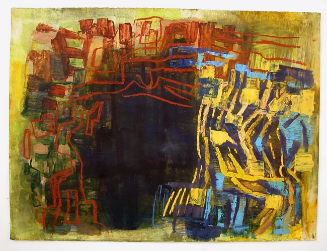 Cenote 22 x 30” acrylic on Fabriano watercolor paper