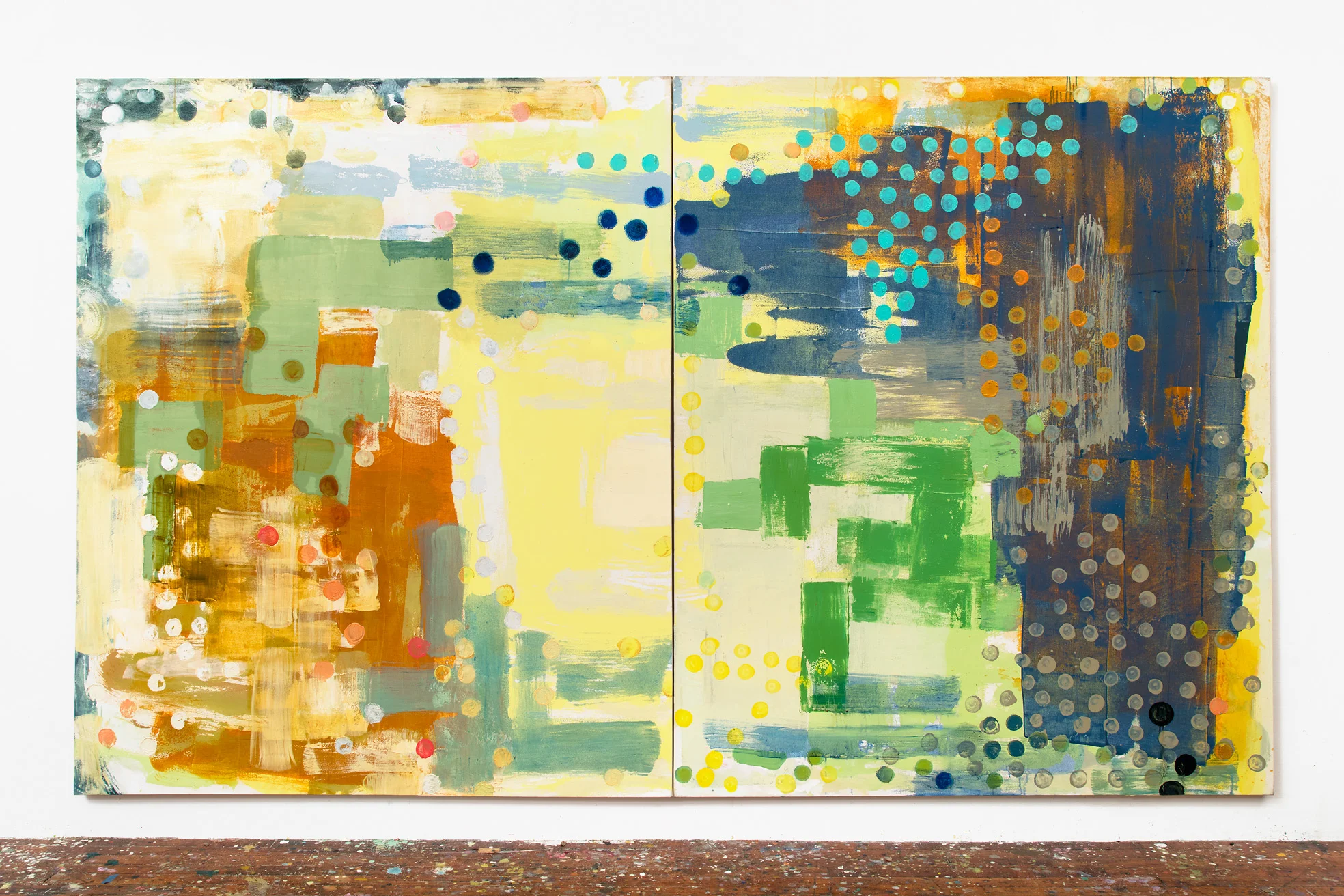 India Street Landing 71 x 120” (diptych) oil on canvas