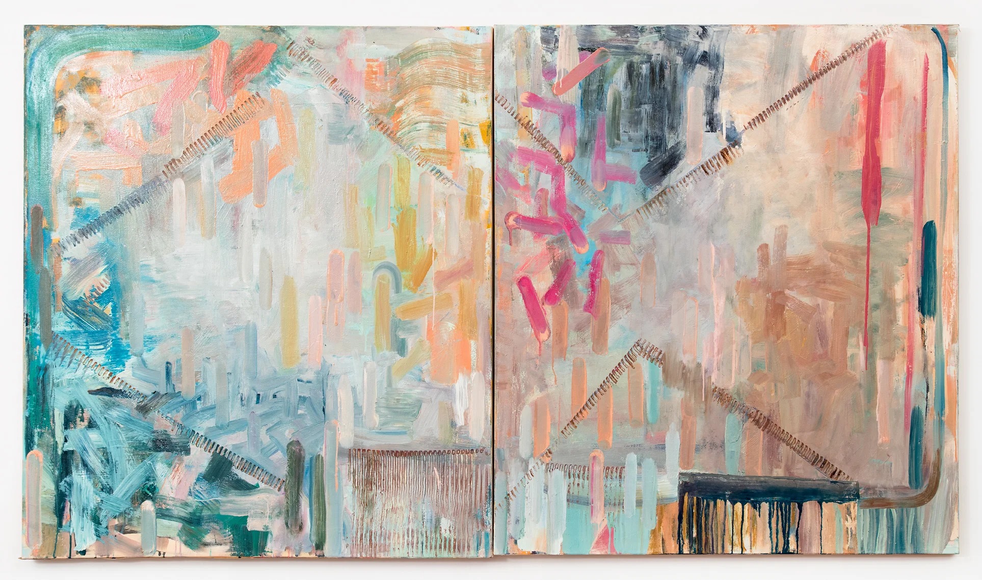 Sylvia’s Saga 50 x 88” (diptych) oil on canvas