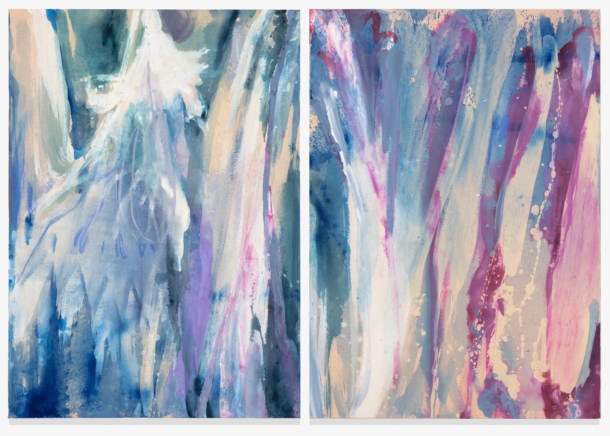    The Once / Fabled Fall   (diptych)       ‍                                                                                     ‍ 40 × 60”                                                                                                              