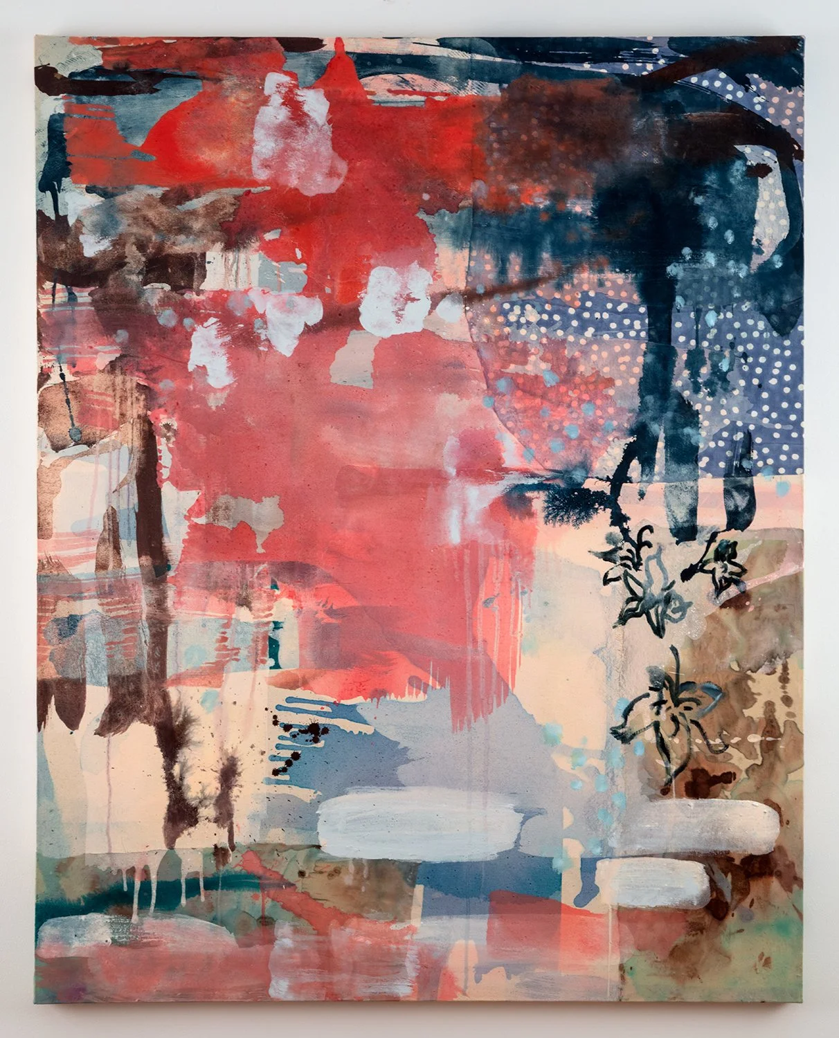    Rose Mallow      50 × 40”                                                                                                          acrylic and oil on canvas                                                                                        SOL