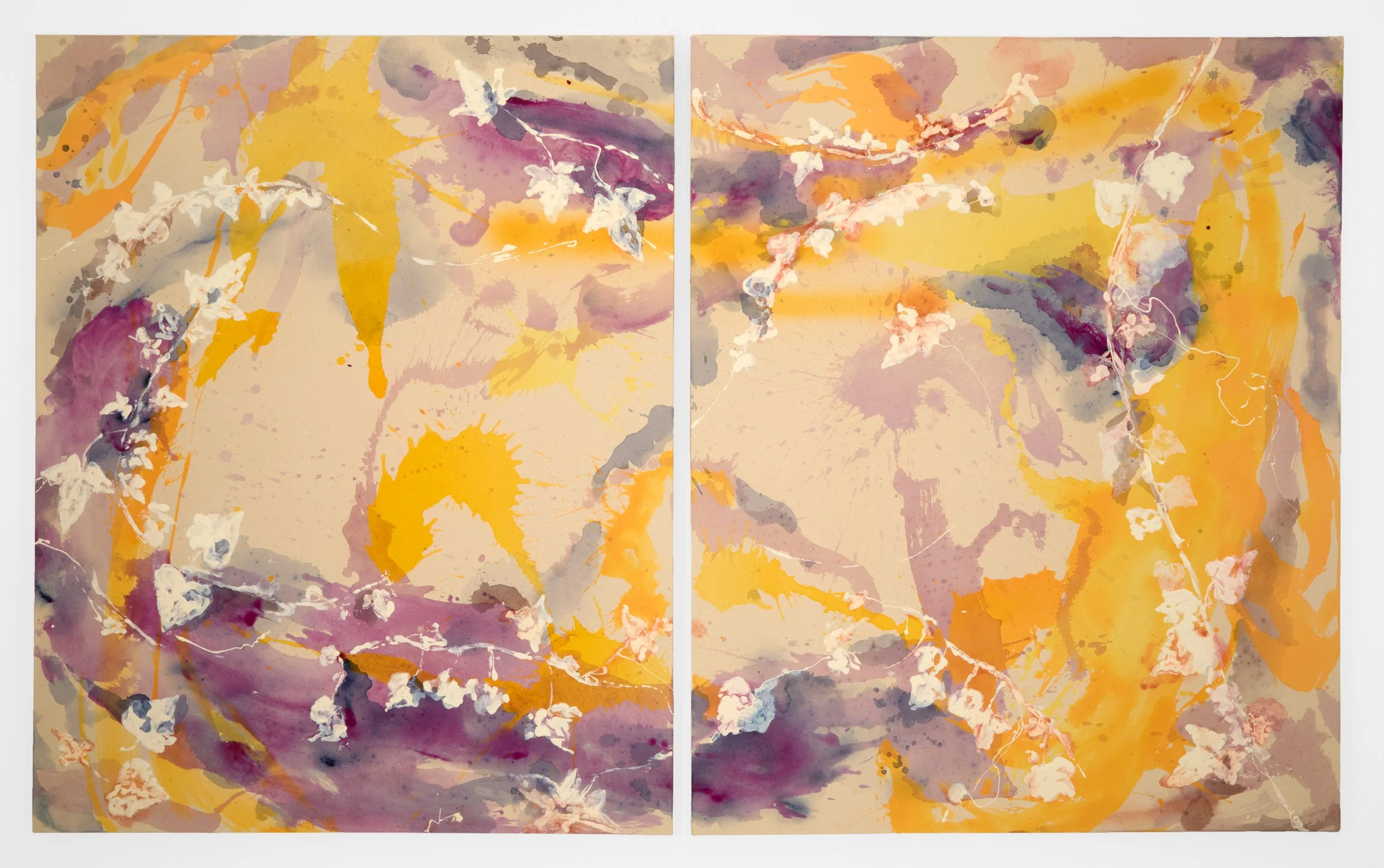    Ivy Traipse   (diptych) 2025  50 × 80”                                                                                                          acrylic and oil on canvas                                                                          SOLD