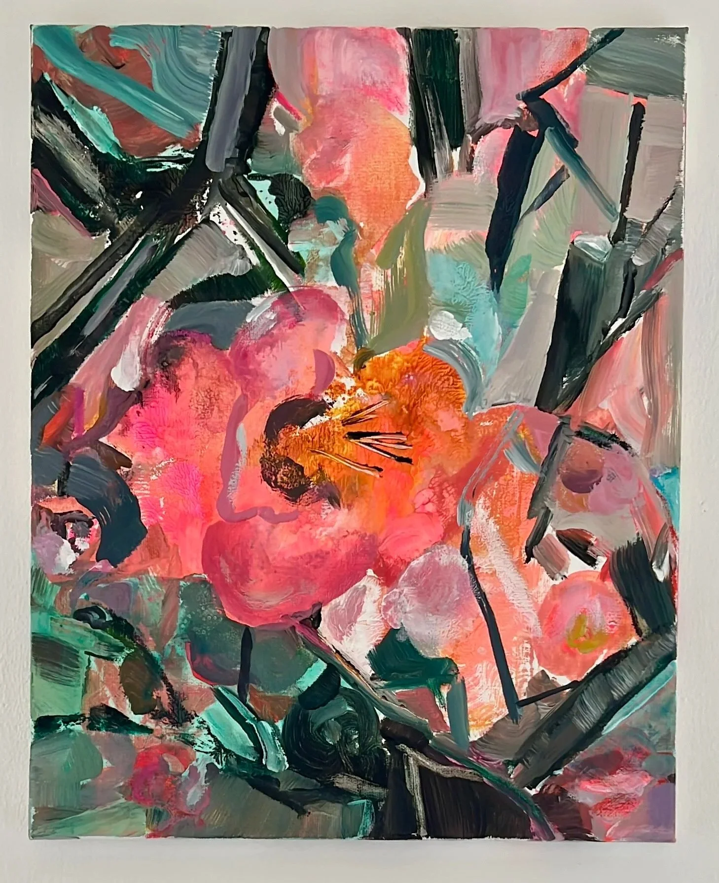    Plum Blossom   —SOLD                                                                                        14 × 11”                                                                                                            acrylic on birch       