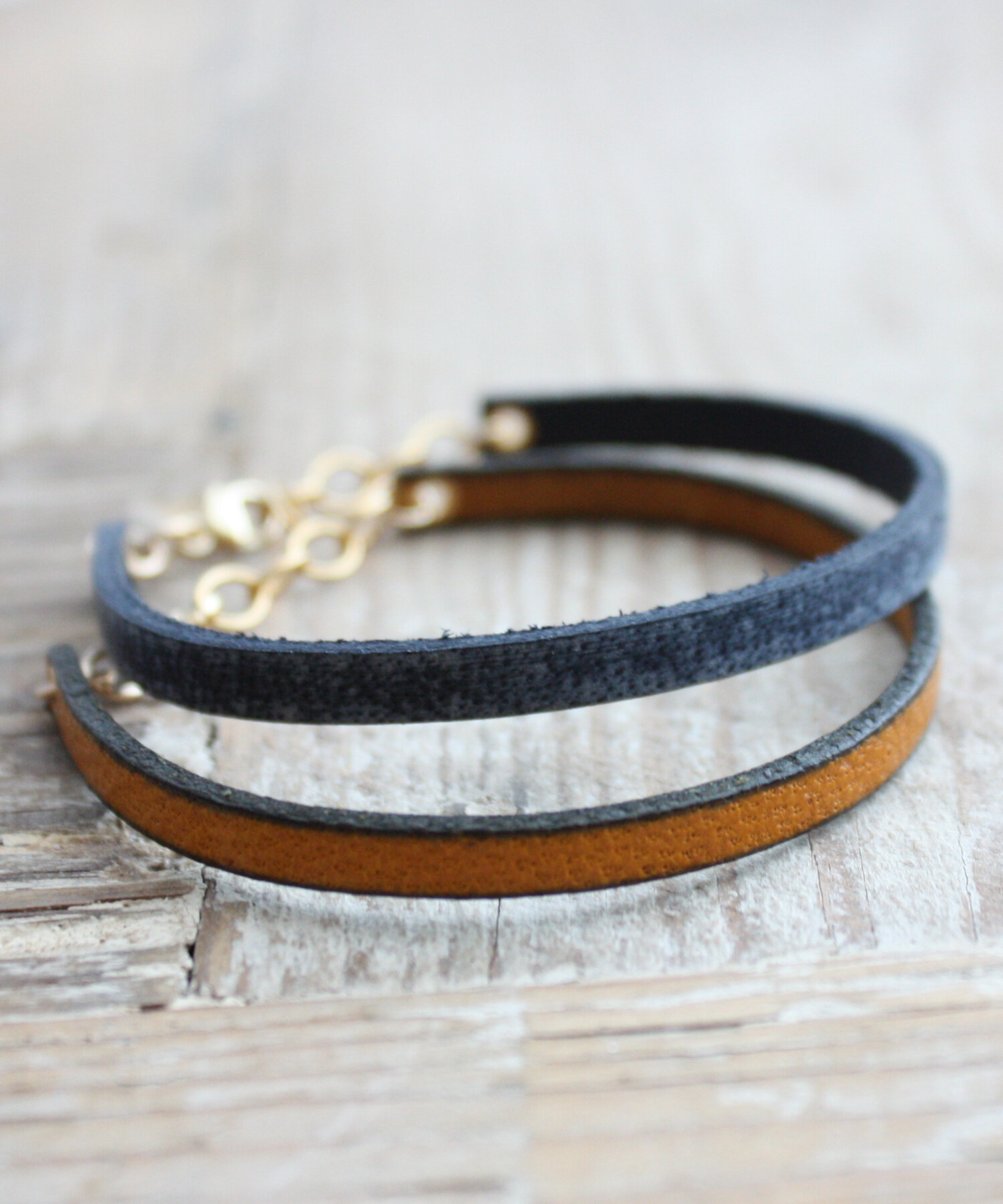 Thin Leather Bracelet