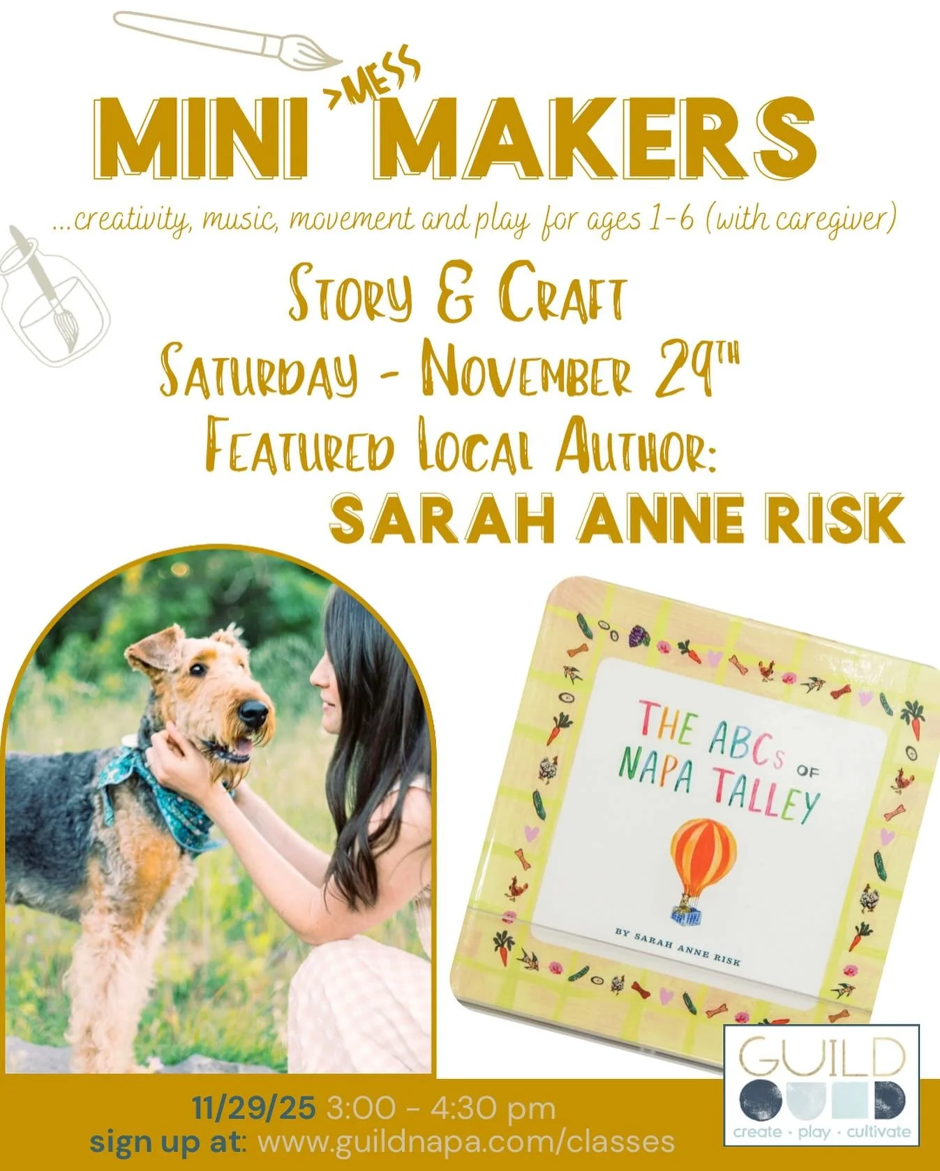 💛&hellip;bring your thankful hearts to GUILD for continued celebration of Napa&rsquo;s most wonderful local authors&mdash;with a side of messy, magical process art! This weekend, Sarah Anne Risk joins us to share her delightful children&rsquo;s book