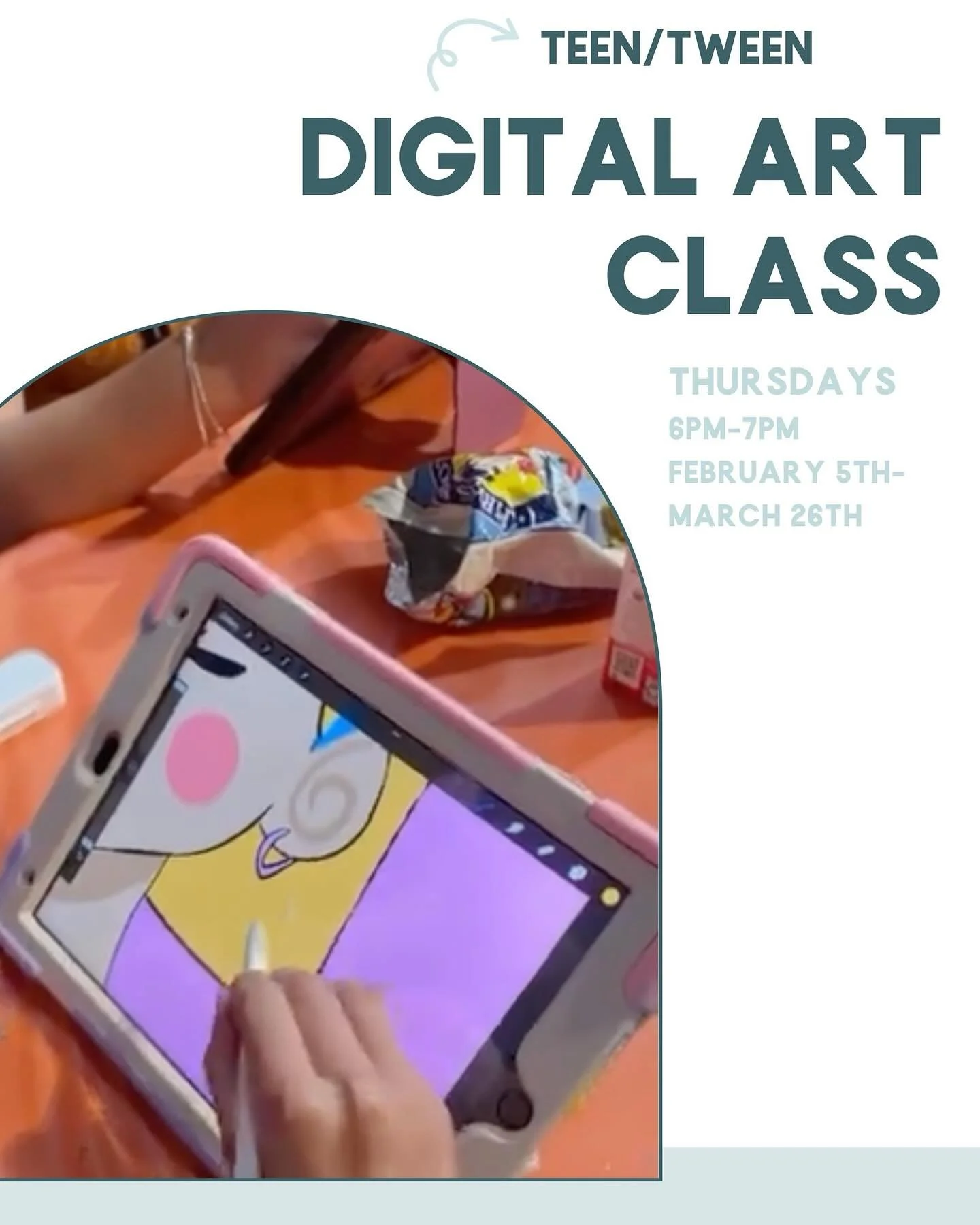 New class alert 🎨✨
Our Digital Art for Teens &amp; Tweens series kicks off this Thursday at GUILD!
Perfect for creative kids who love to draw, design, and experiment on screen&mdash;students will explore digital illustration tools, develop their own