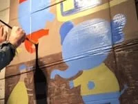 Painting on cardboard