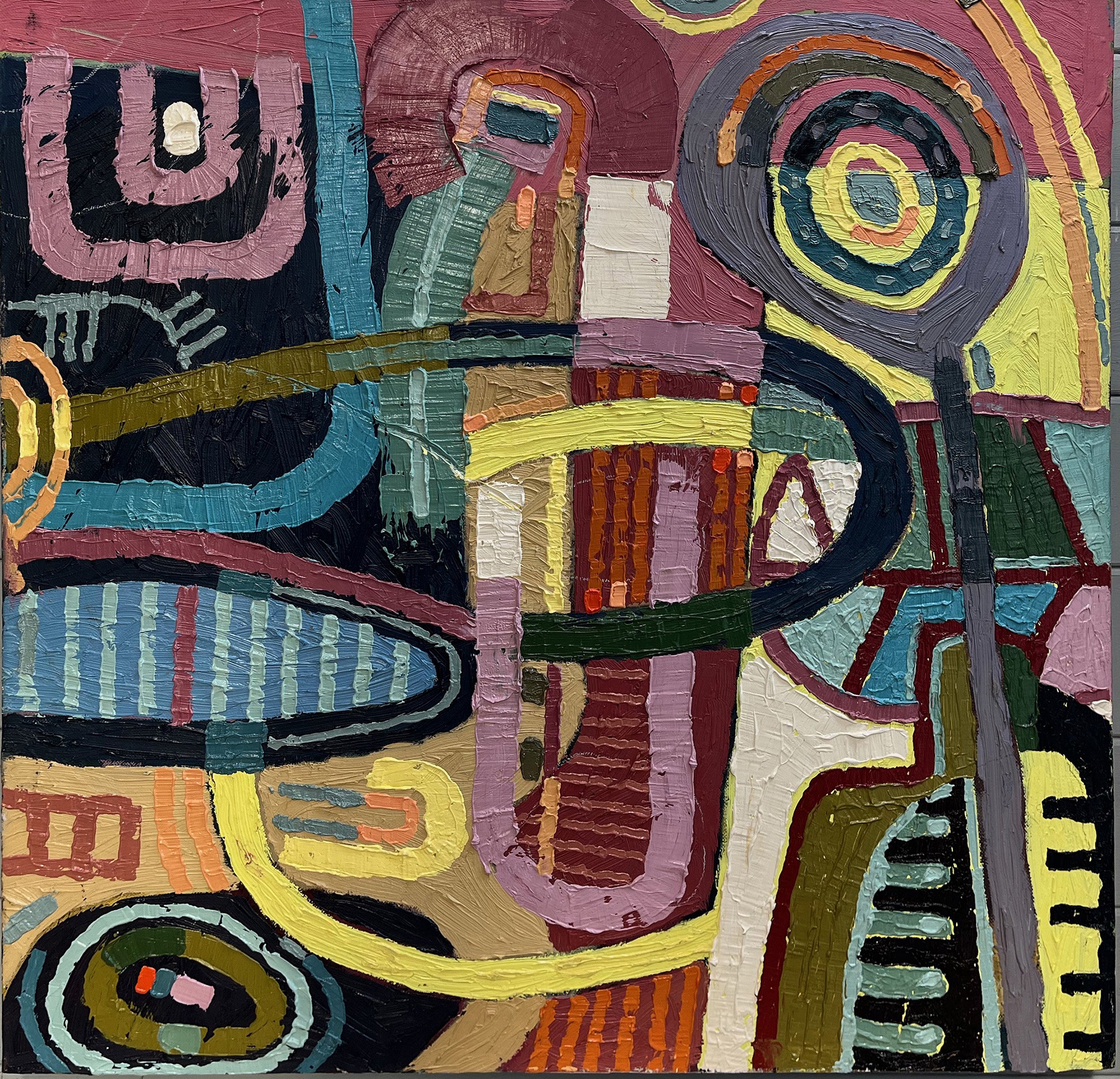 oil on canvas w 60cm x 60cm x 4cm