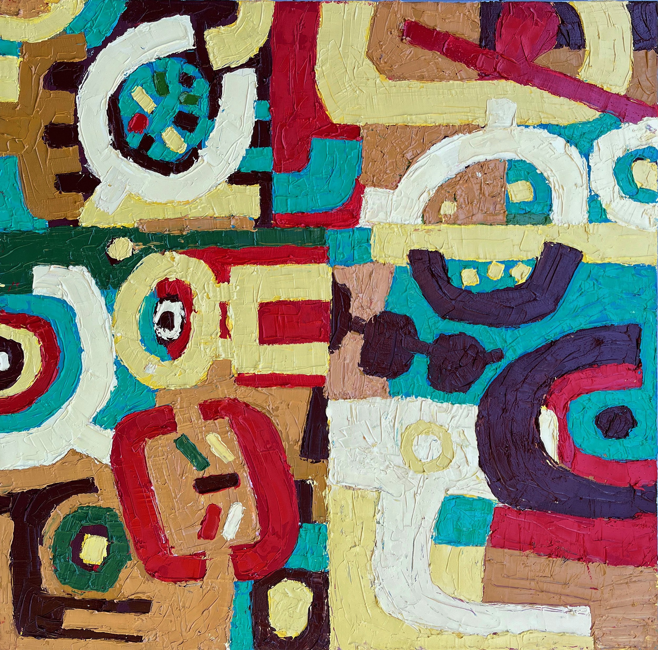 oil on canvas w 60cm x 60cm x 4cm