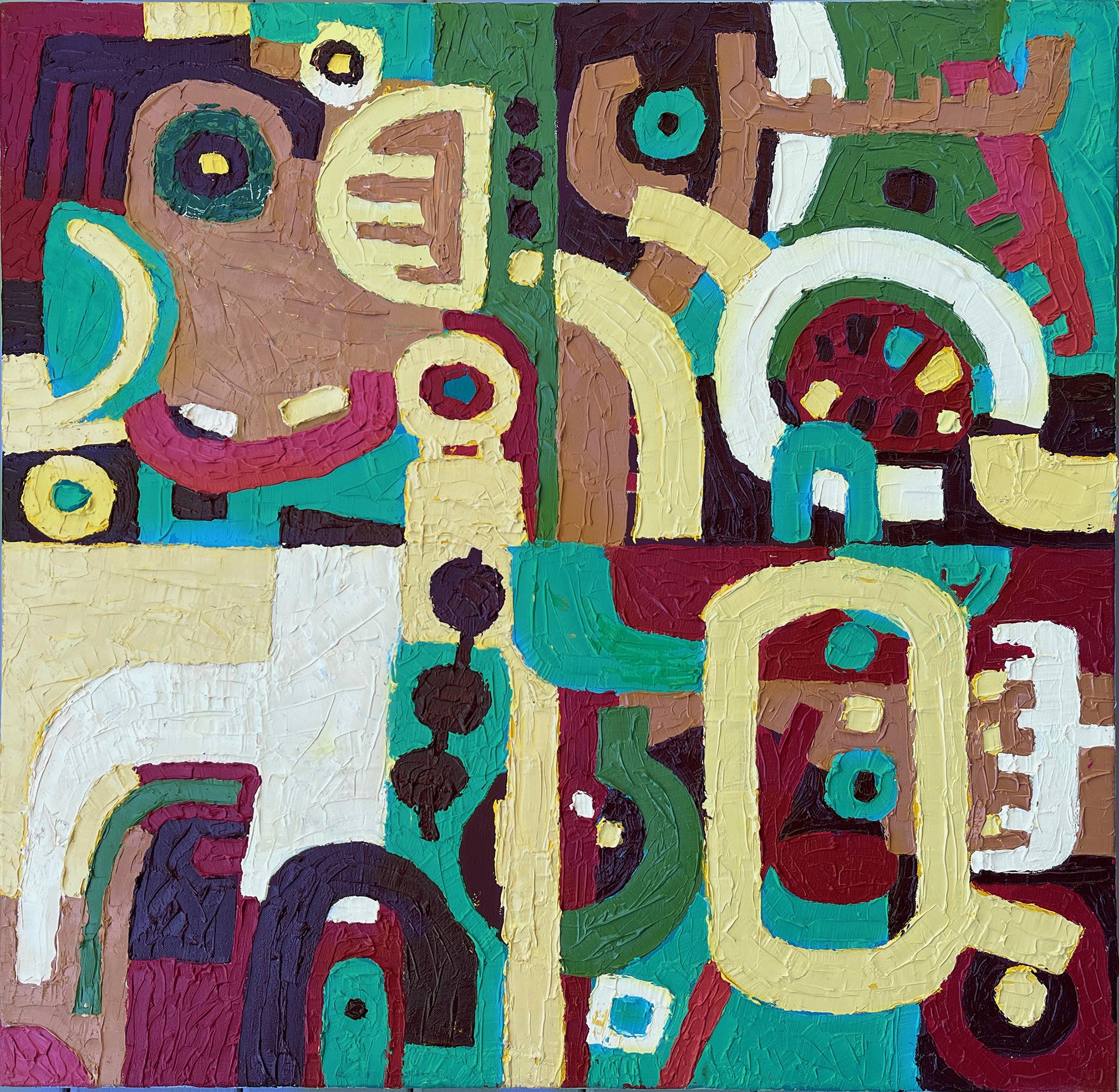 oil on canvas w 60cm x 60cm x 4cm