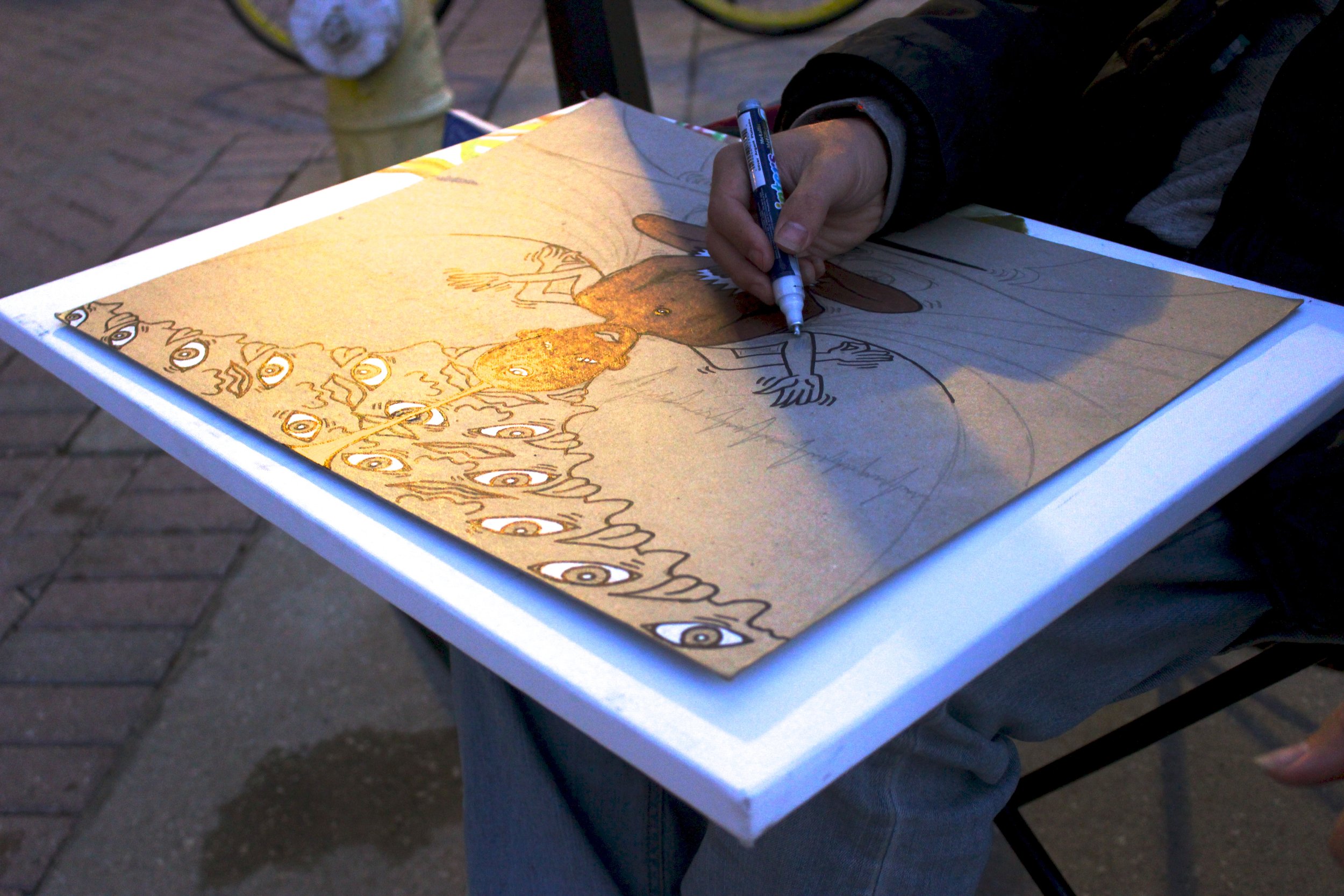 Street artist in Gainesville, Fla.